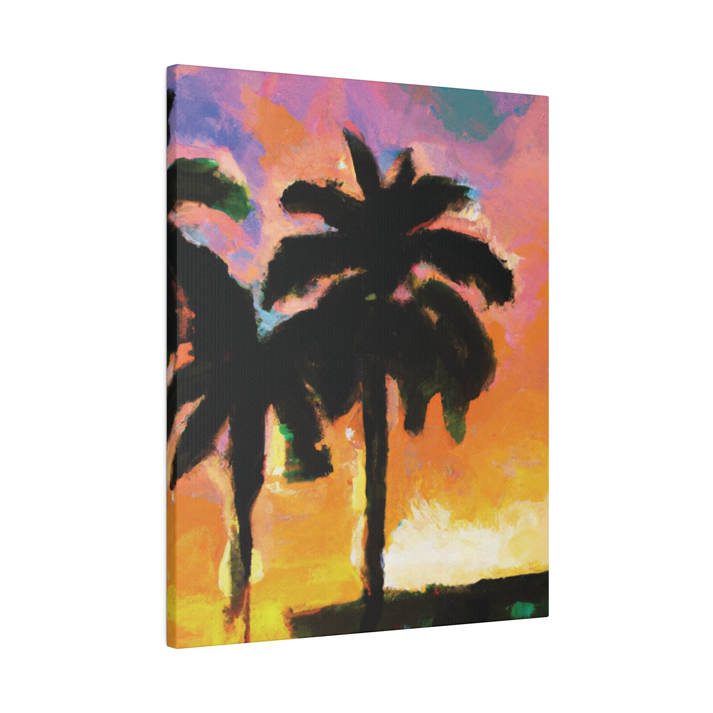 1532W - Miami Beach Sunset Painting Print | Miami | Beach | Sunset | Poster | Home Decor | Wall Art | Canvas