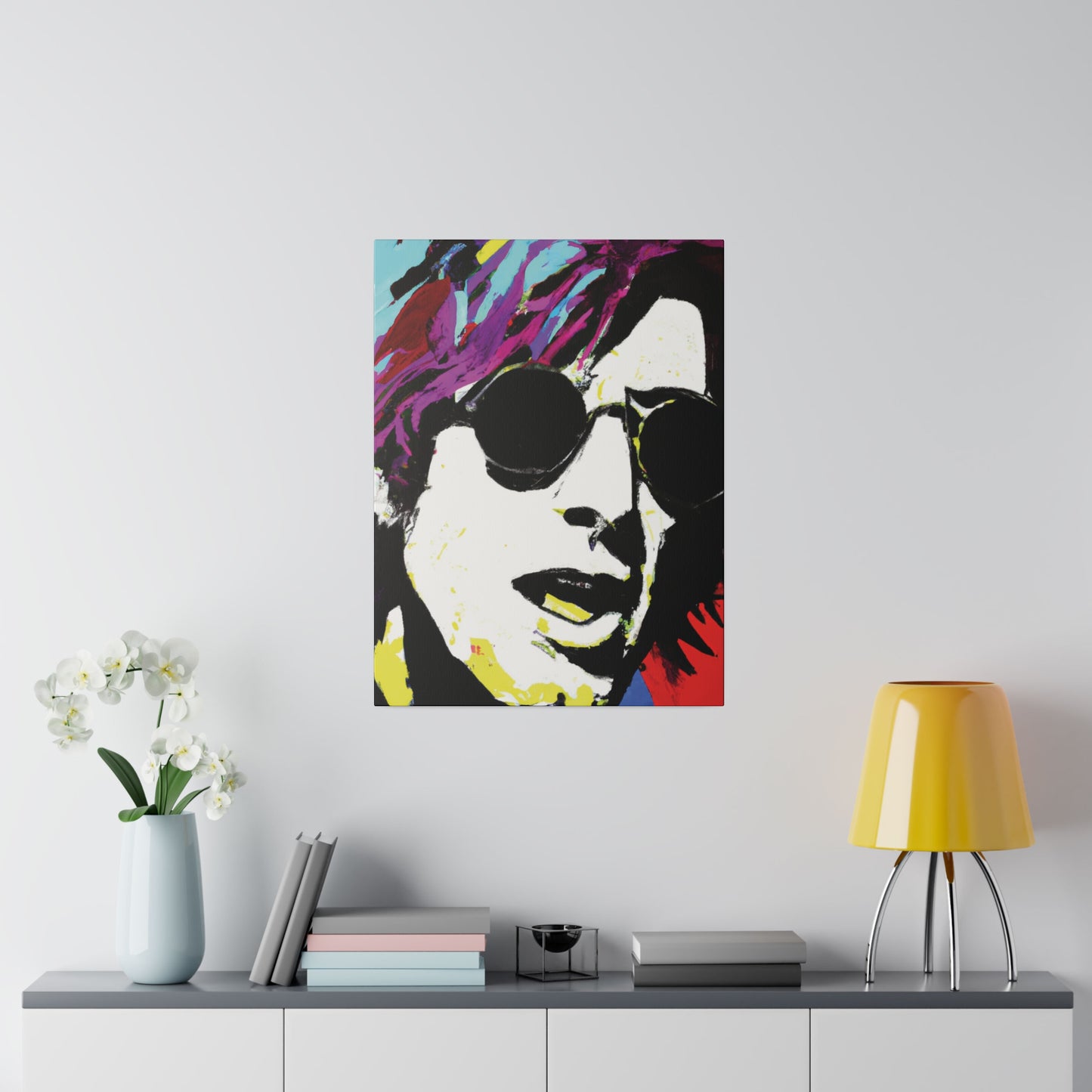 9436F - Rockstar Painting Print | Face | Abstract | Poster | Home Decor | Wall Art | Music Art | Canvas
