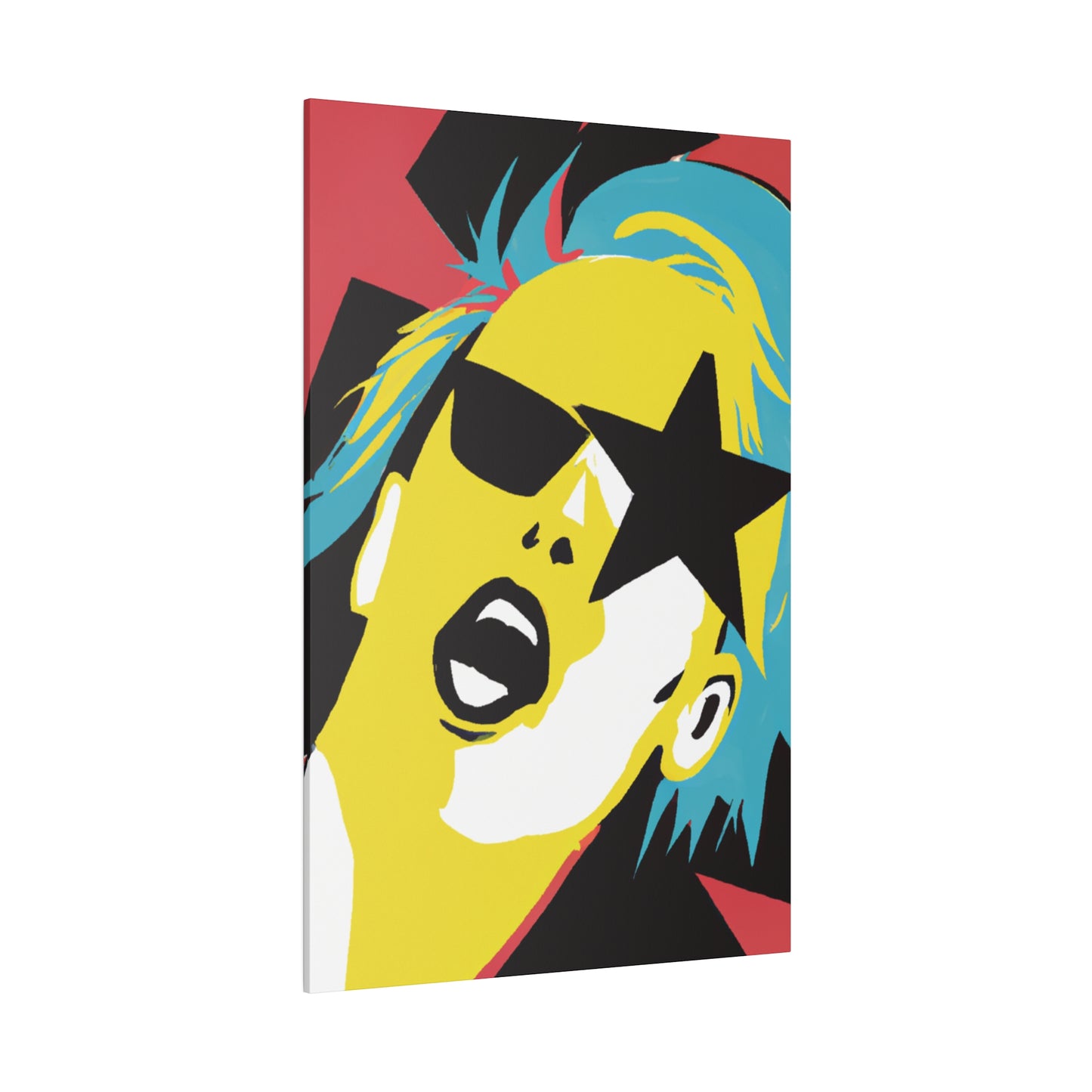 3688R - Rockstar Painting Print | Face | Abstract | Poster | Home Decor | Wall Art | Music Art | Canvas