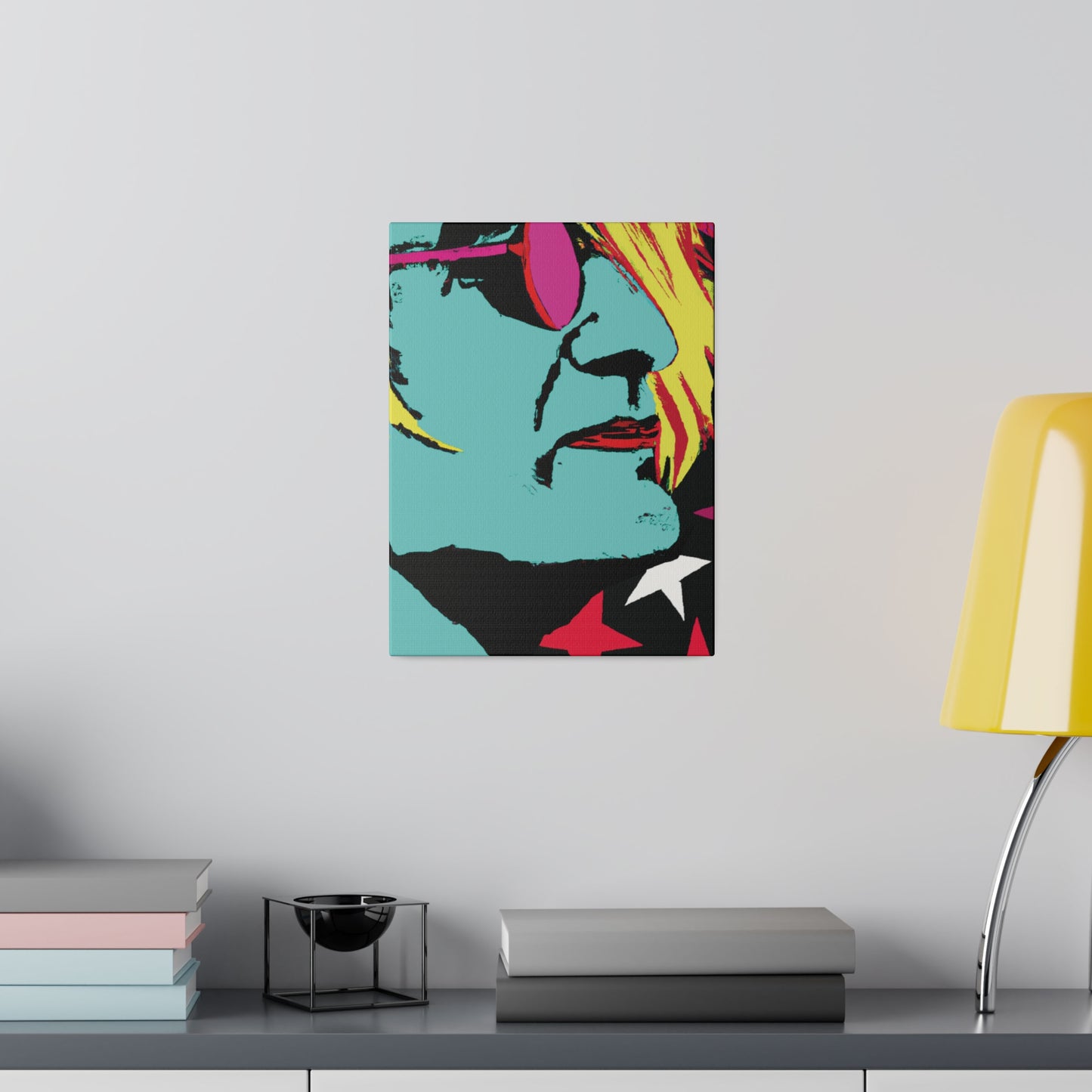 9486Q - Rockstar Painting Print | Face | Abstract | Poster | Home Decor | Wall Art | Music Art | Canvas