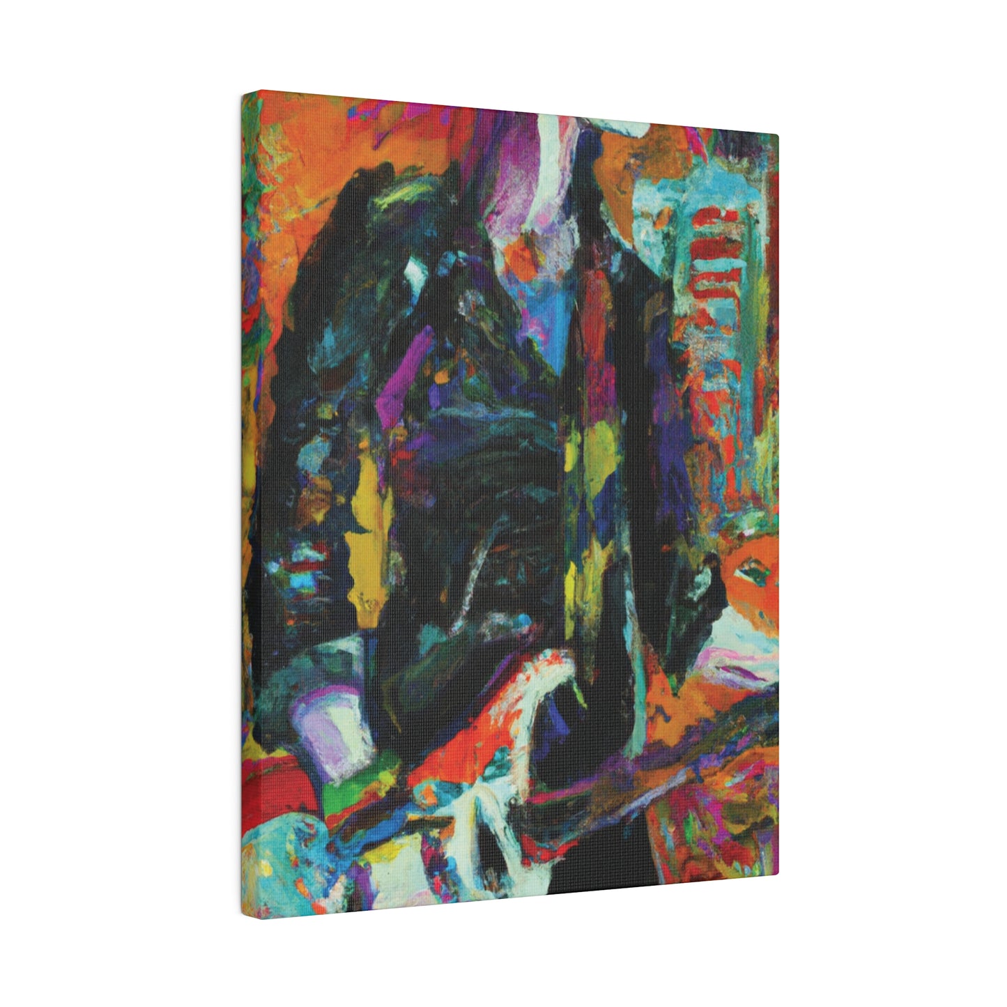 8673Z - Rockstar Oil Painting Style Print | Poster | Home Decor | Wall Art | Music Art | Canvas