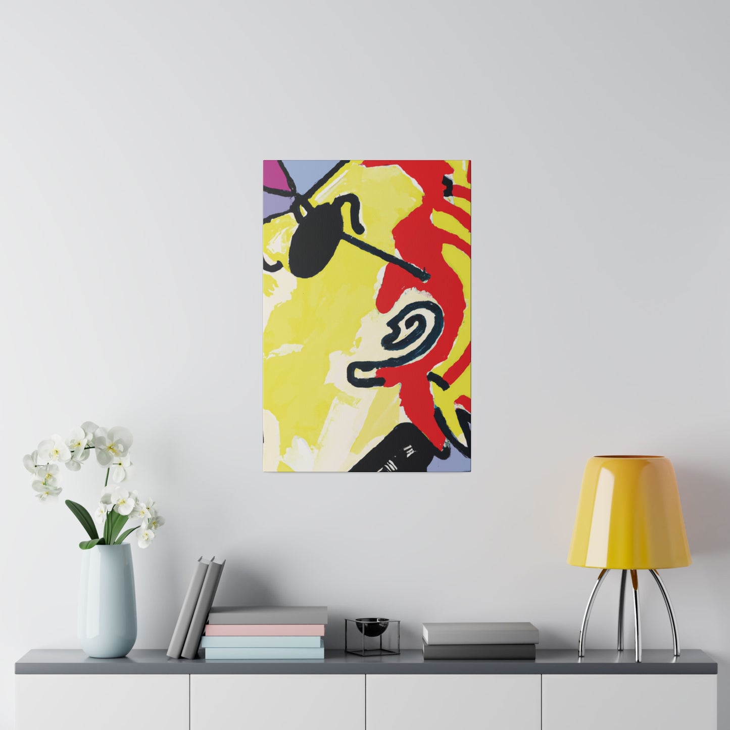 8491Z - Rockstar Painting Print | Face | Abstract | Poster | Home Decor | Wall Art | Music Art | Canvas