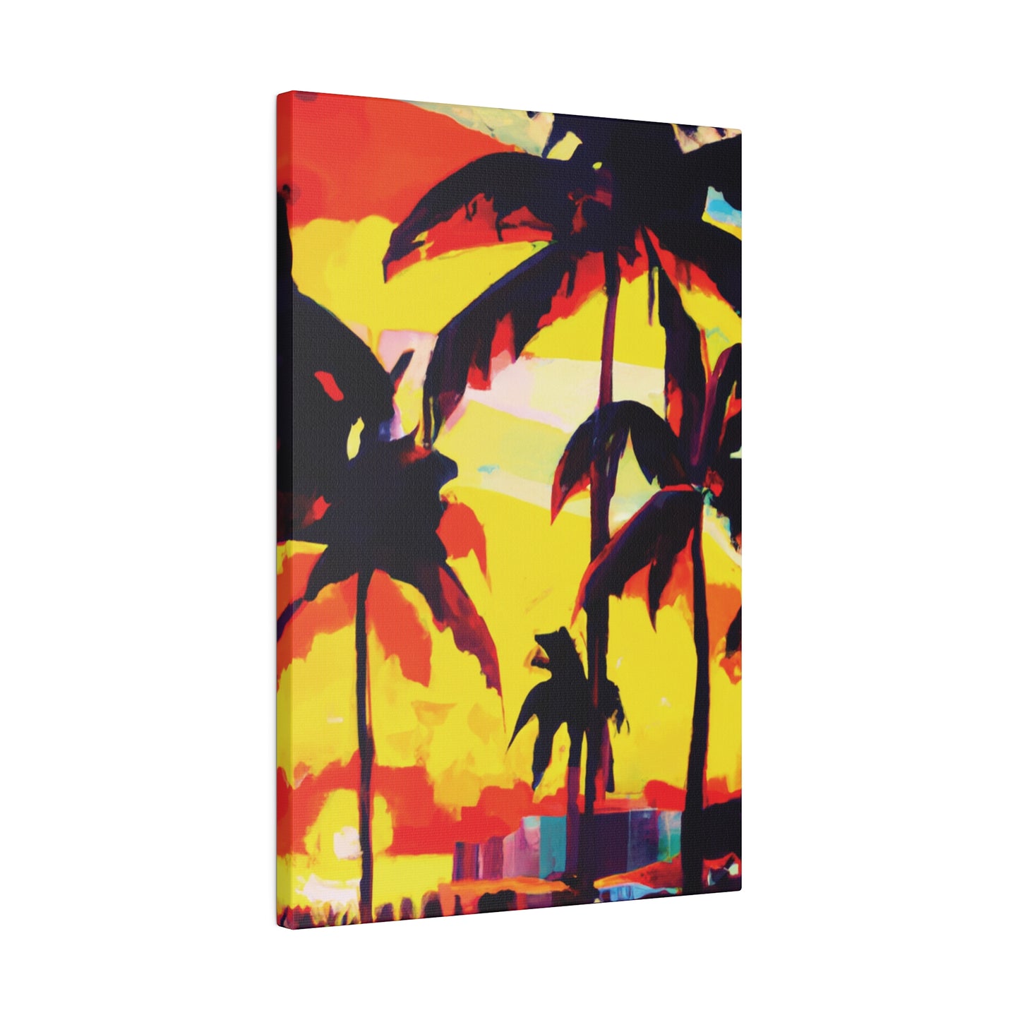 7643G - Miami Beach Sunset Painting Print | Miami | Beach | Sunset | Poster | Home Decor | Wall Art | Canvas