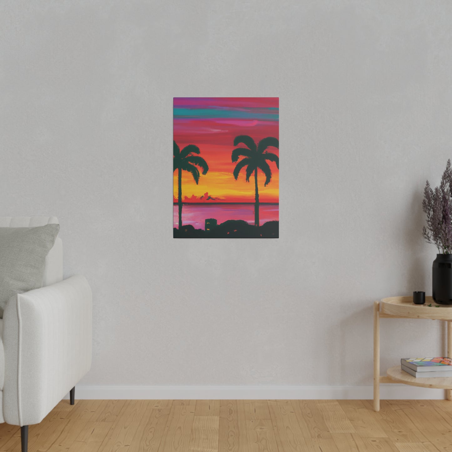 3275A - Miami Beach Sunset Painting Print | Miami | Beach | Sunset | Poster | Home Decor | Wall Art | Canvas