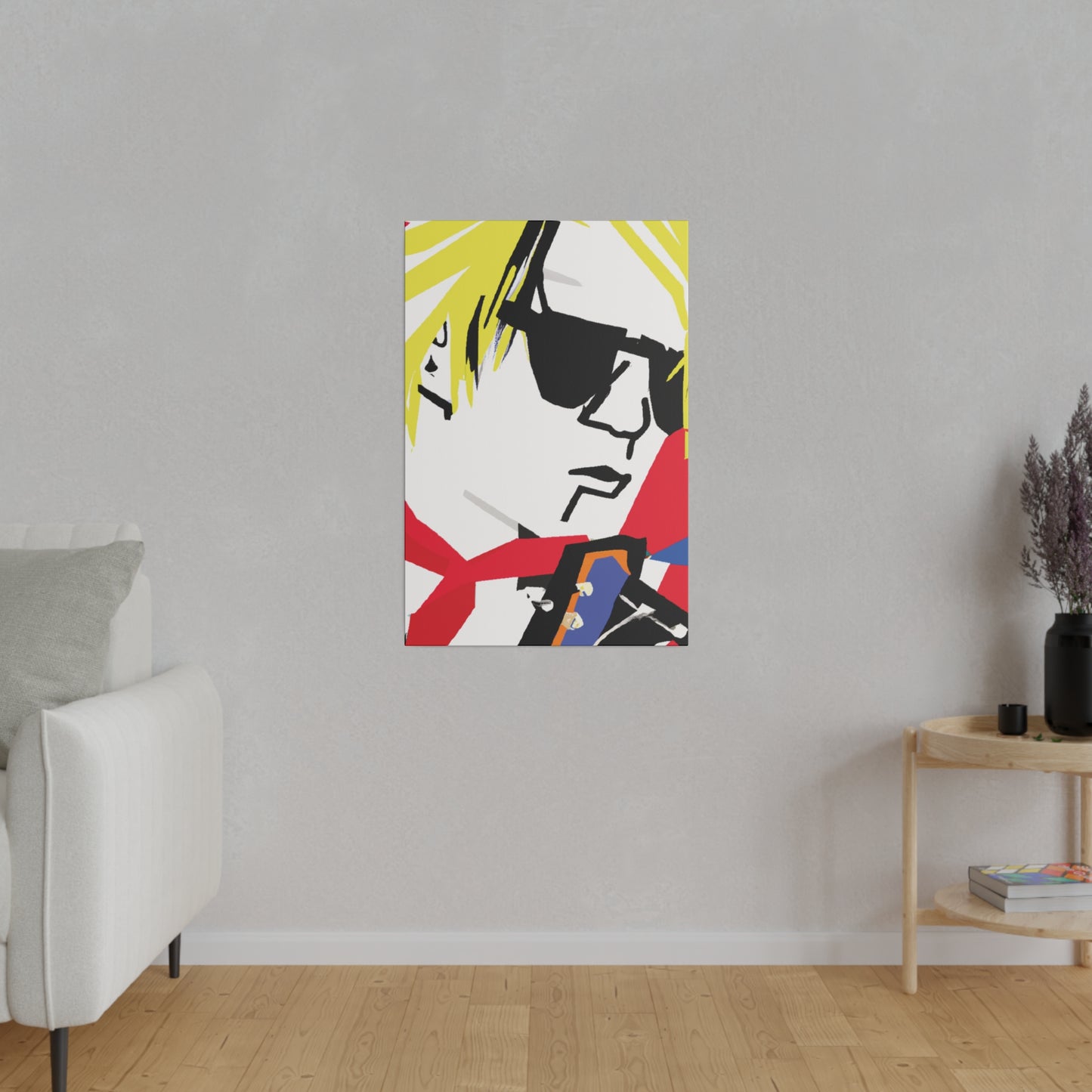 4182X - Rockstar Painting Print | Face | Abstract | Poster | Home Decor | Wall Art | Music Art | Canvas