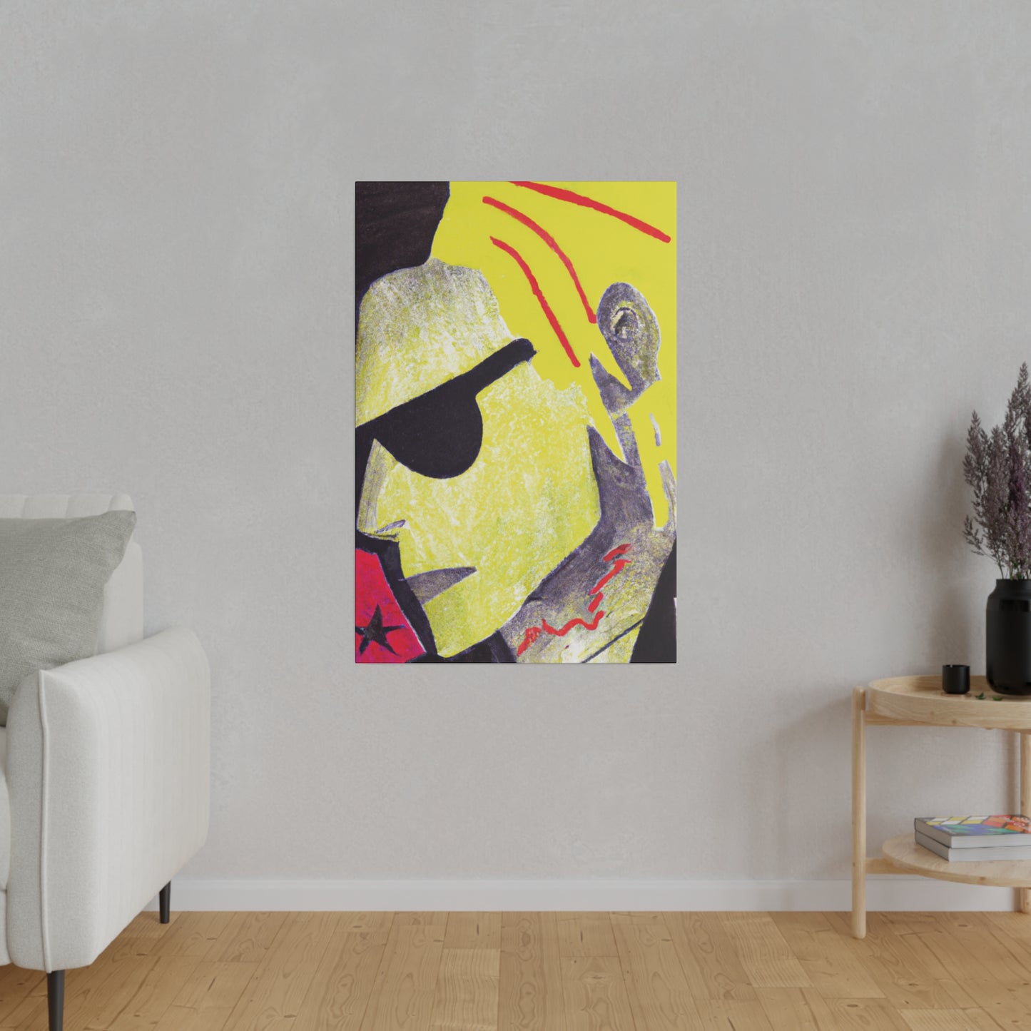 2942F - Rockstar Painting Print | Face | Abstract | Poster | Home Decor | Wall Art | Music Art | Canvas