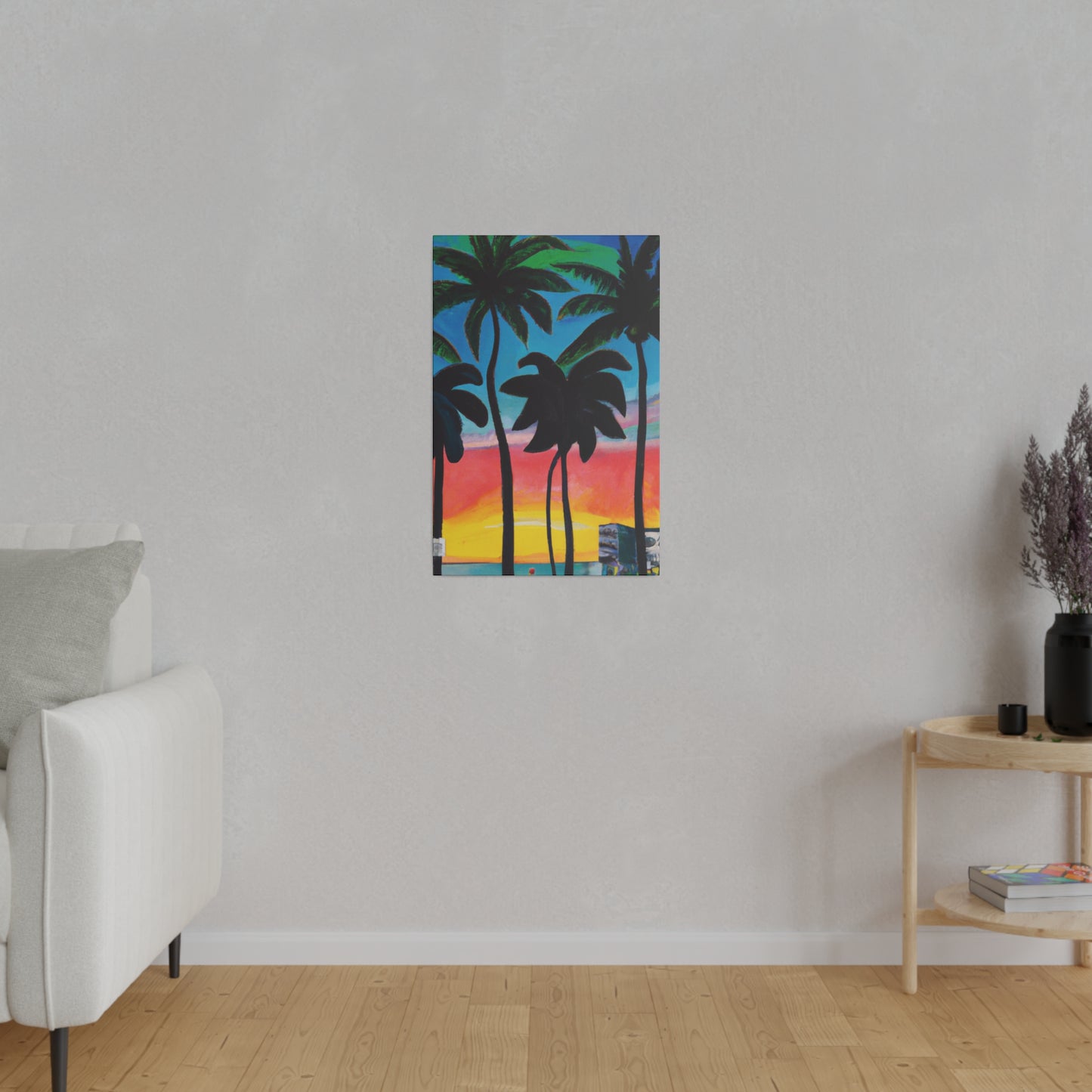 7322T - Miami Beach Sunset Painting Print | Miami | Beach | Sunset | Poster | Home Decor | Wall Art | Canvas