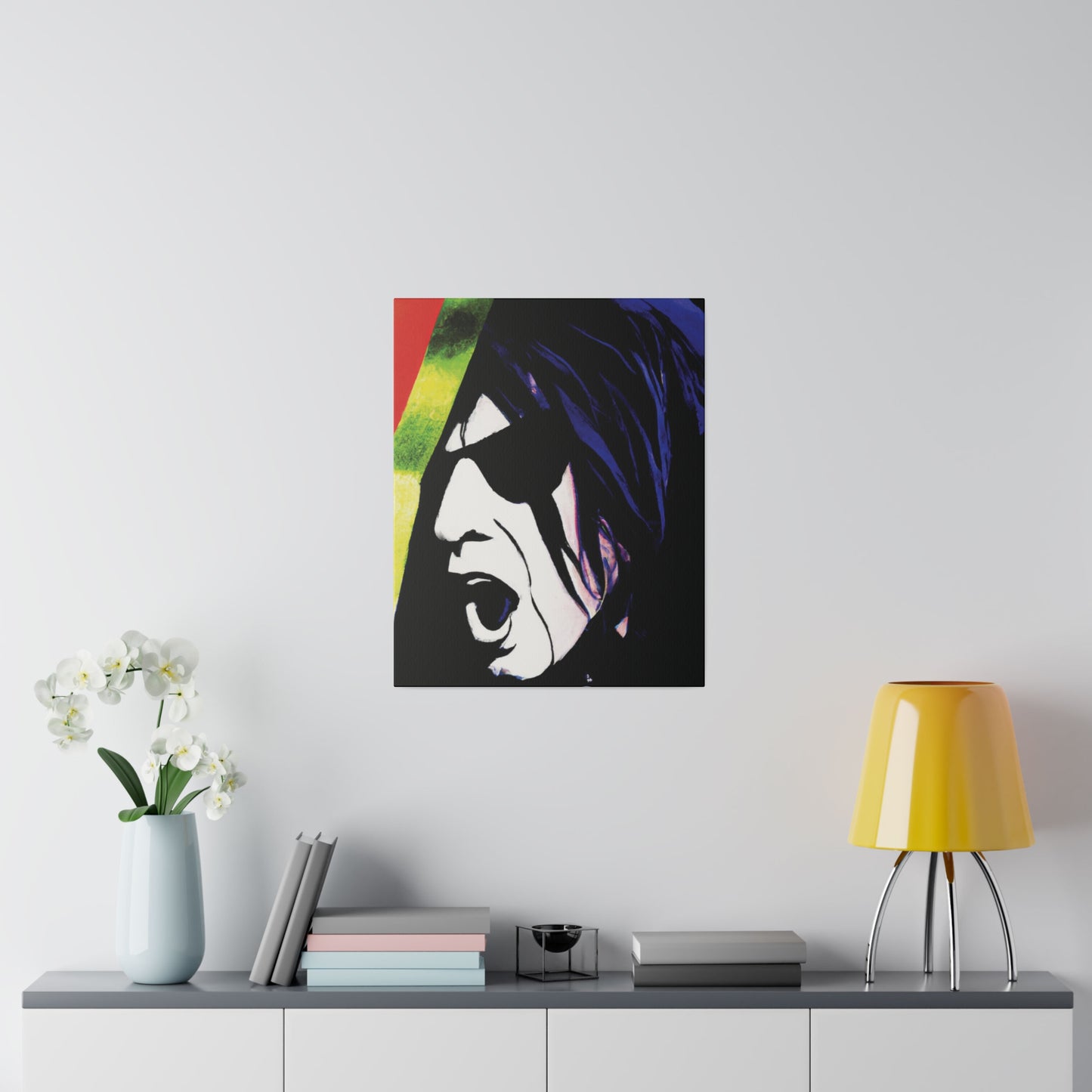 1890A - Rockstar Painting Print | Face | Abstract | Poster | Home Decor | Wall Art | Music Art | Canvas