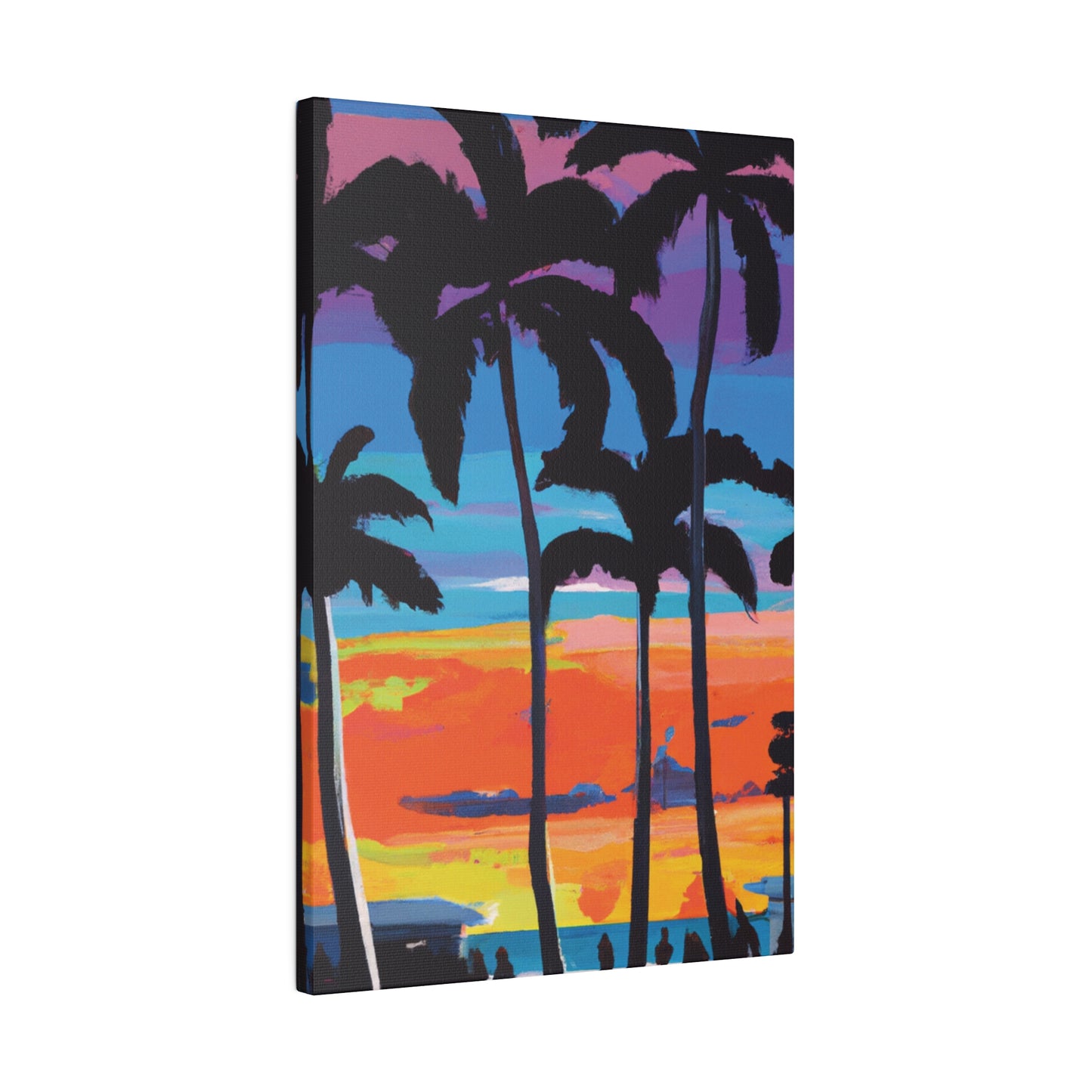 7891V - Miami Beach Sunset Painting Print | Miami | Beach | Sunset | Poster | Home Decor | Wall Art | Canvas