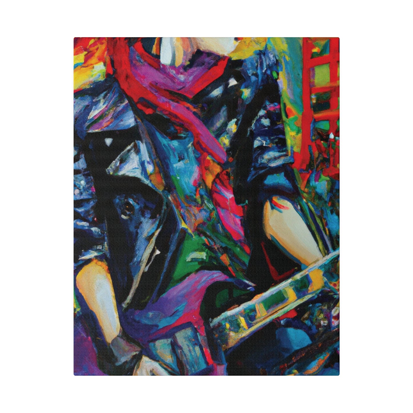 9413L - Rockstar Oil Painting Style Print | Poster | Home Decor | Wall Art | Music Art | Canvas