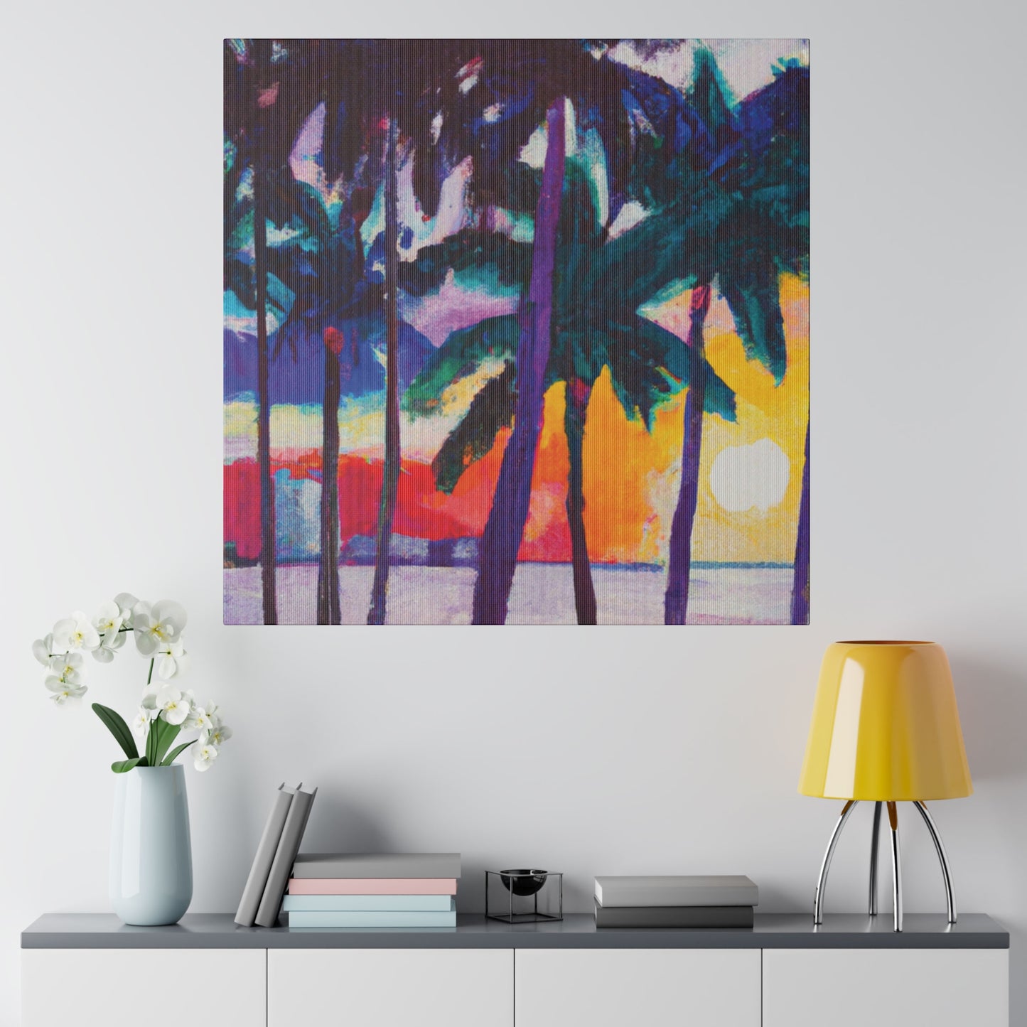 3259X - Miami Beach Sunset Painting Print | Miami | Beach | Sunset | Poster | Home Decor | Wall Art | Canvas