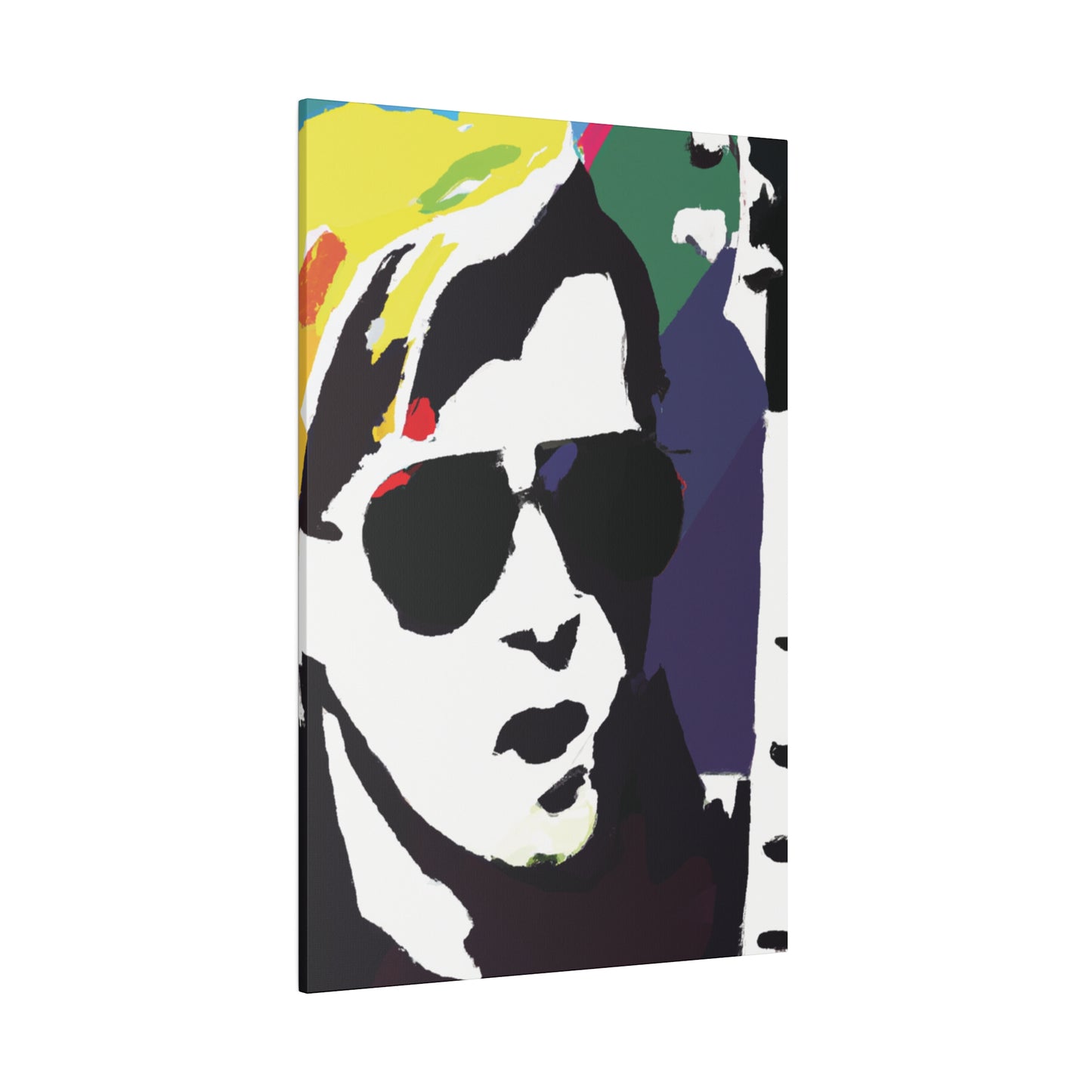 3723C - Rockstar Painting Print | Face | Abstract | Poster | Home Decor | Wall Art | Music Art | Canvas