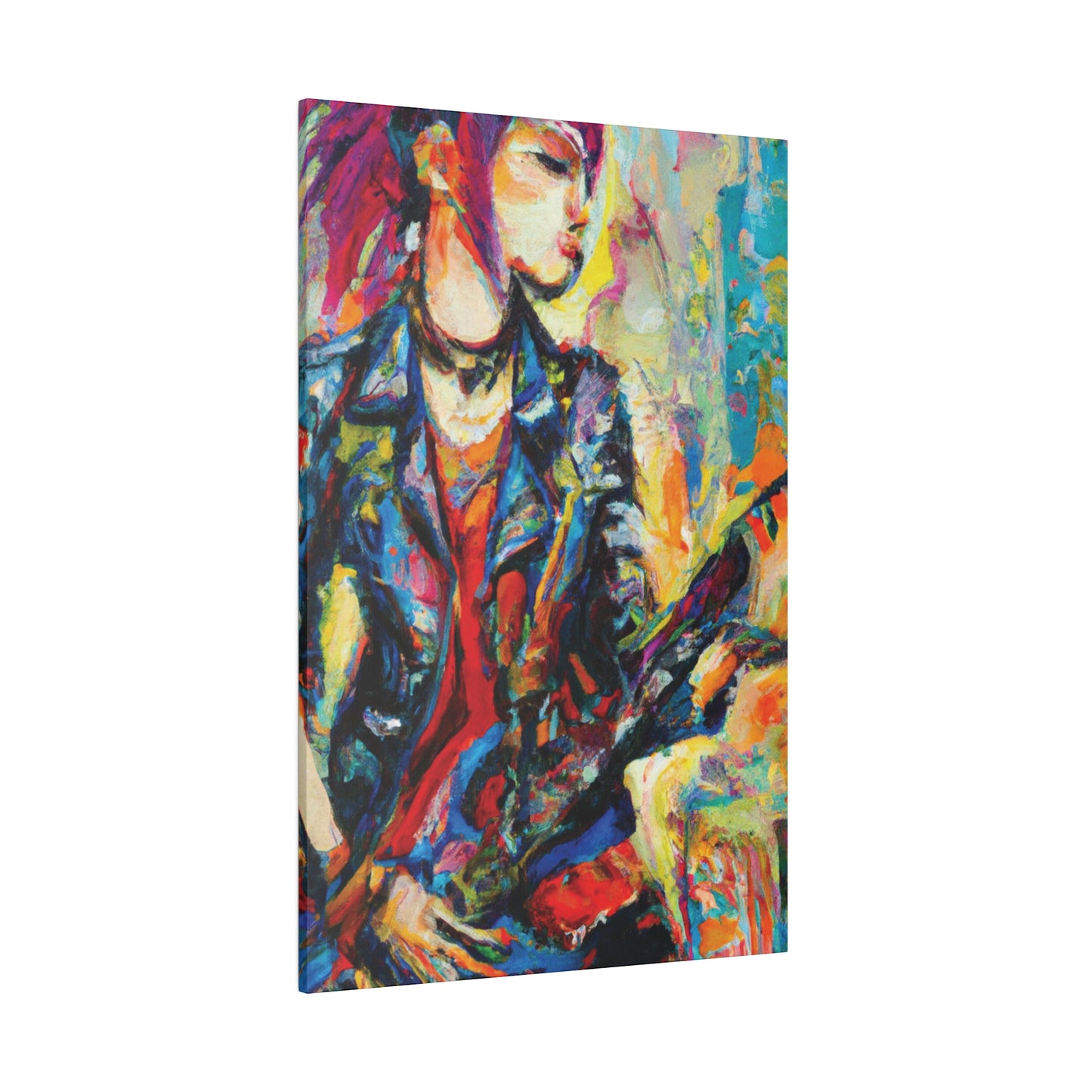 3154V - Rockstar Oil Painting Style Print | Poster | Home Decor | Wall Art | Music Art | Canvas