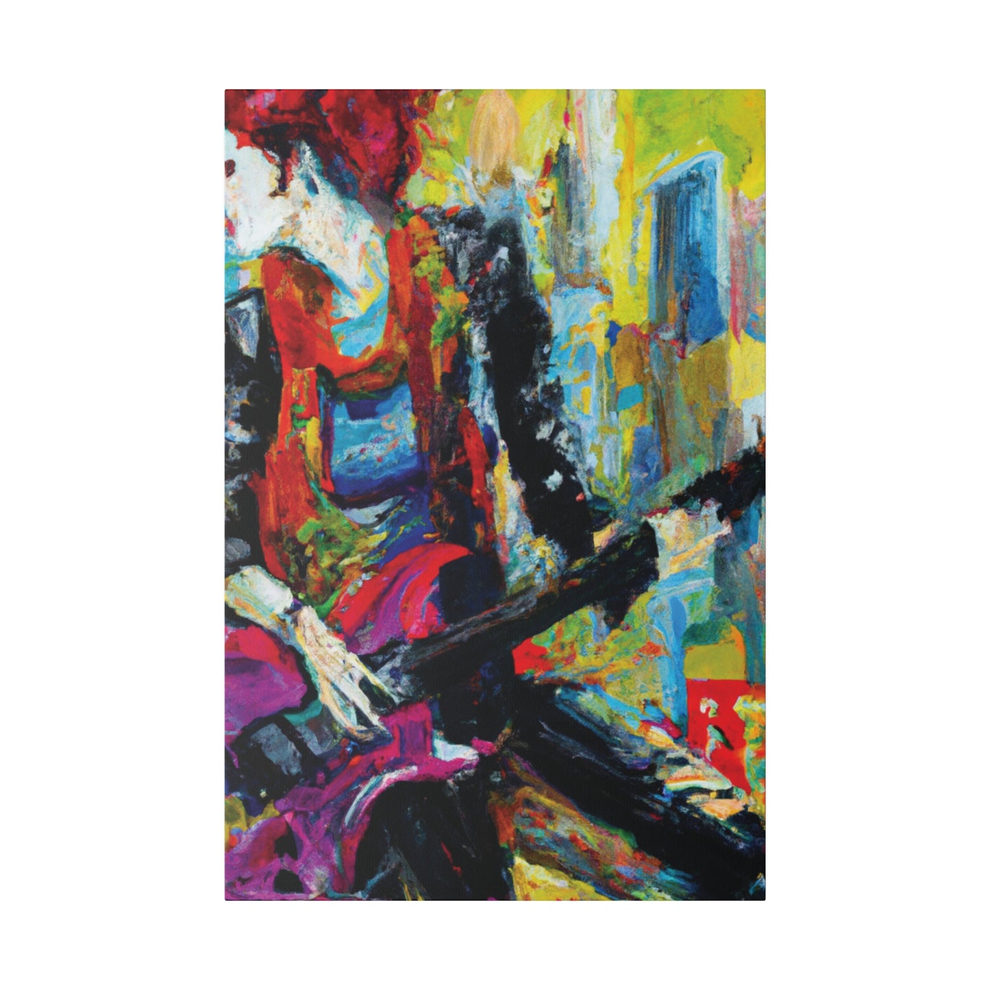 7692O - Rockstar Oil Painting Style Print | Poster | Home Decor | Wall Art | Music Art | Canvas