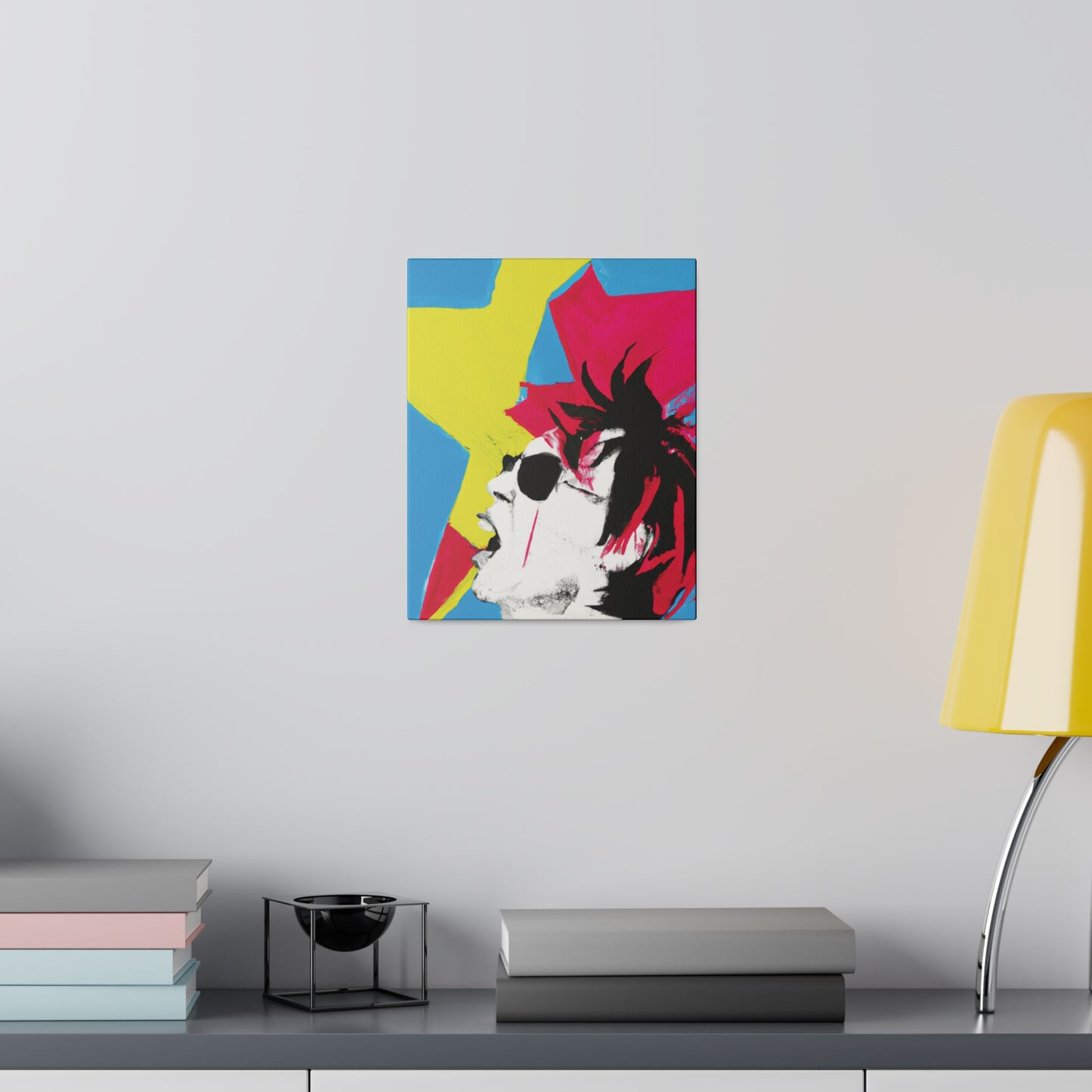 7179X - Rockstar Painting Print | Face | Abstract | Poster | Home Decor | Wall Art | Music Art | Canvas