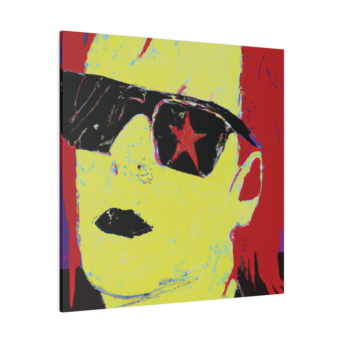 4792S - Rockstar Painting Print | Face | Abstract | Poster | Home Decor | Wall Art | Music Art | Canvas