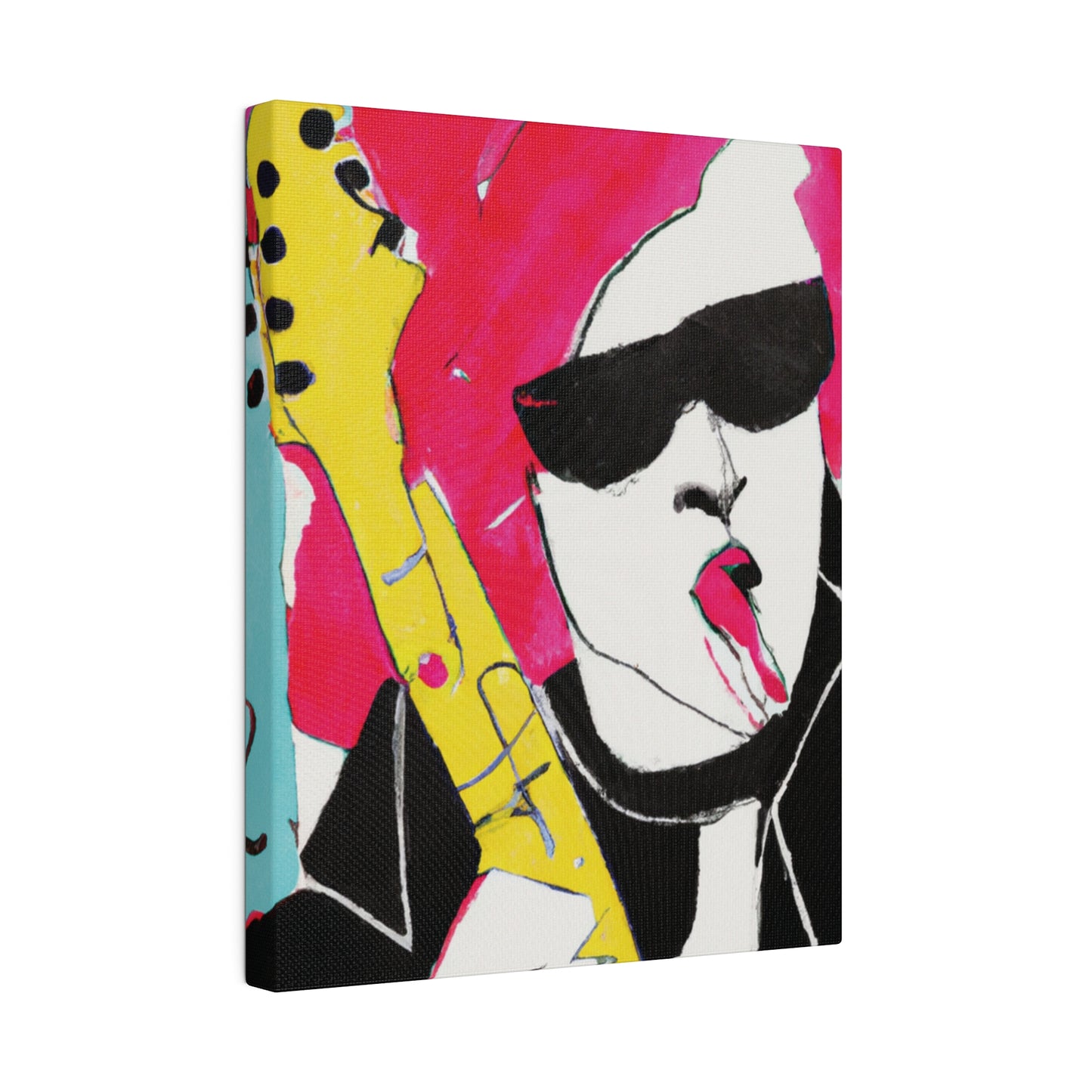 8791V - Rockstar Painting Print | Face | Abstract | Poster | Home Decor | Wall Art | Music Art | Canvas