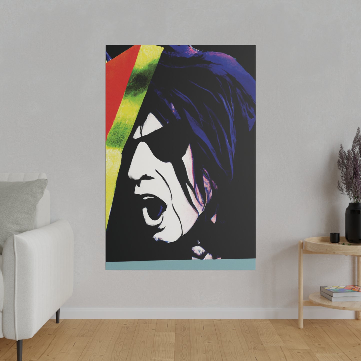 1890A - Rockstar Painting Print | Face | Abstract | Poster | Home Decor | Wall Art | Music Art | Canvas