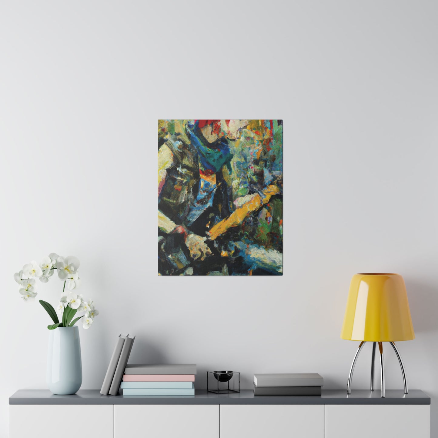 3758W - Rockstar Oil Painting Style Print | Poster | Home Decor | Wall Art | Music Art | Canvas