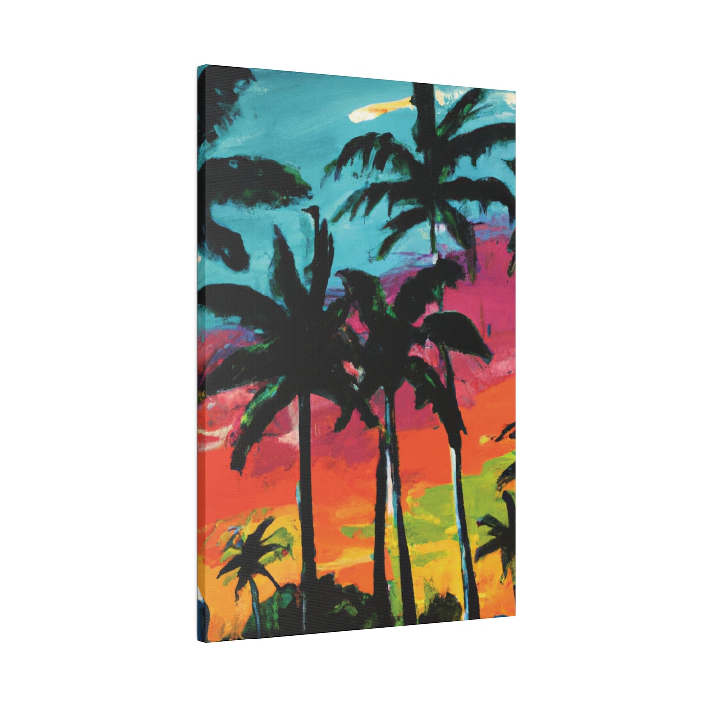 9761F - Miami Beach Sunset Painting Print | Miami | Beach | Sunset | Poster | Home Decor | Wall Art | Canvas