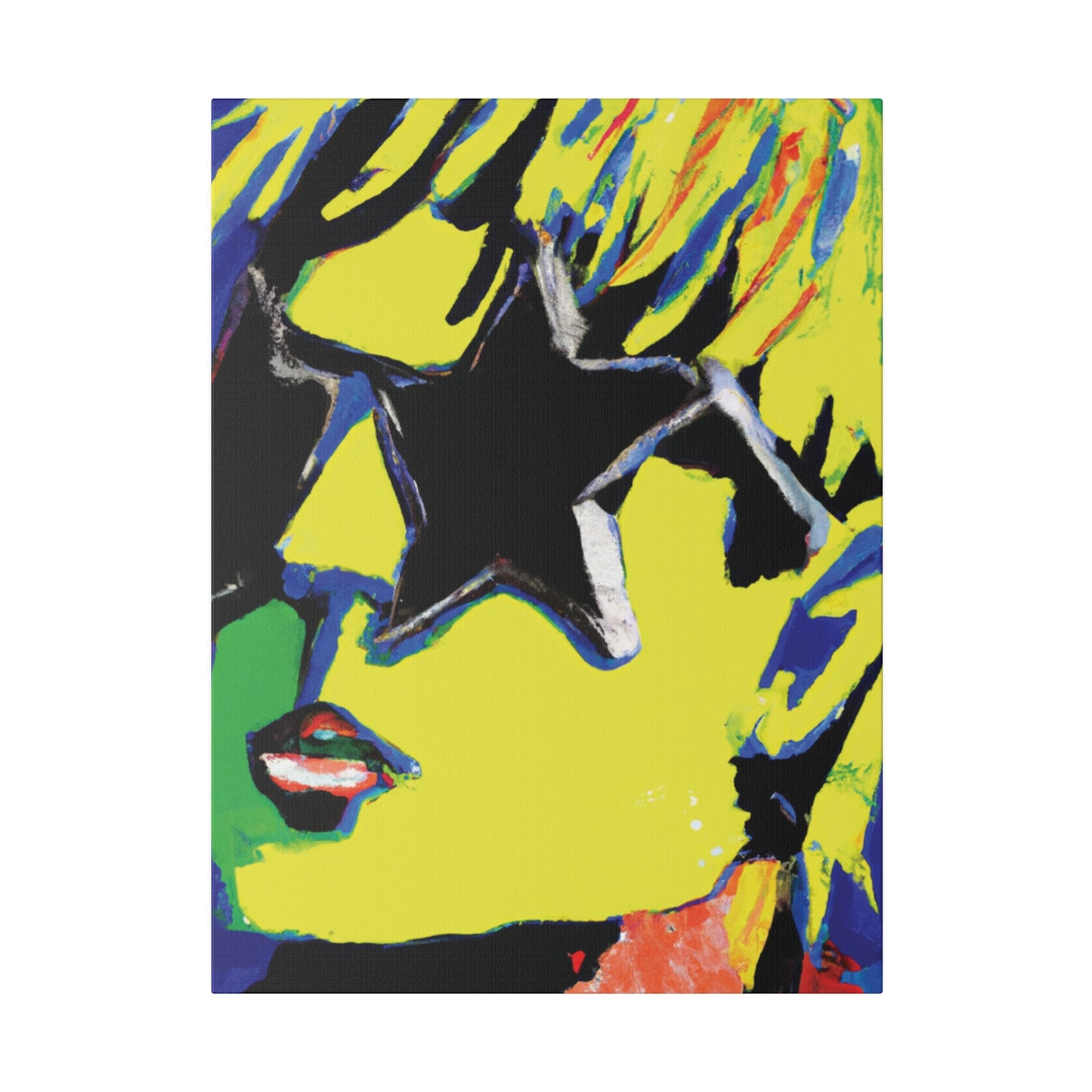 9785T - Rockstar Painting Print | Face | Abstract | Poster | Home Decor | Wall Art | Music Art | Canvas