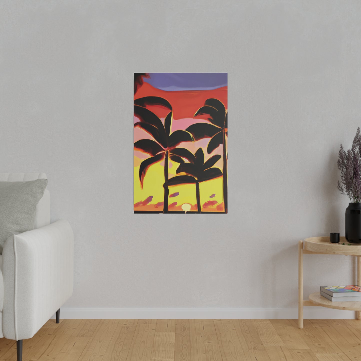 8456F - Miami Beach Sunset Painting Print | Miami | Beach | Sunset | Poster | Home Decor | Wall Art | Canvas