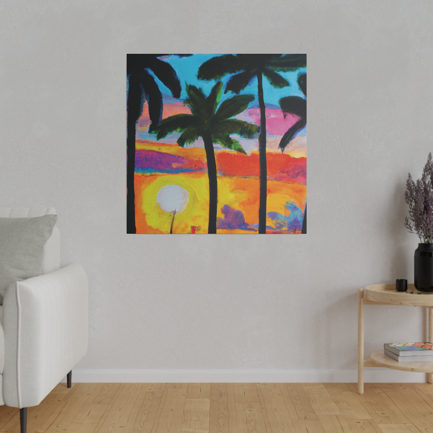 9043Y - Miami Beach Sunset Painting Print | Miami | Beach | Sunset | Poster | Home Decor | Wall Art | Canvas