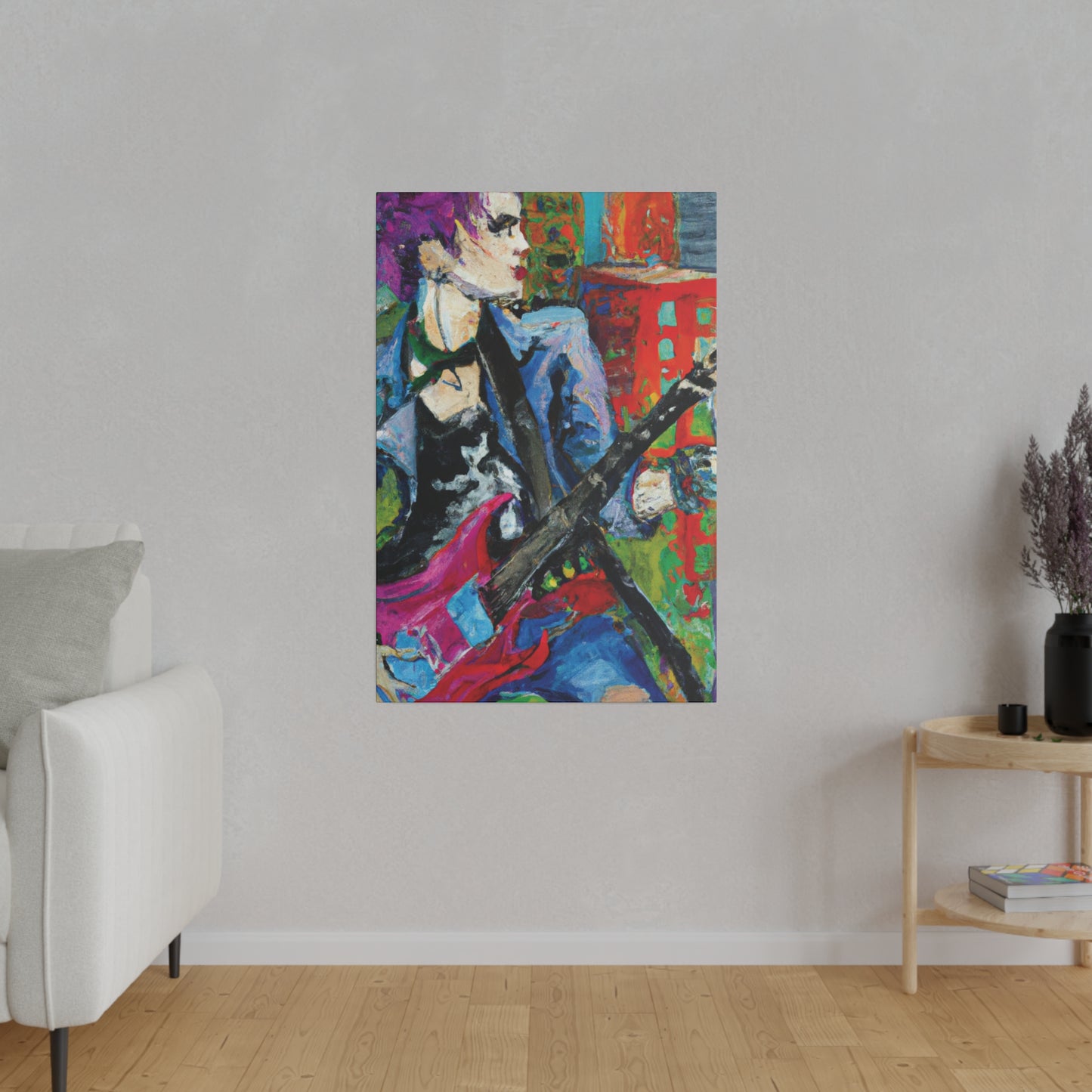 9194H - Rockstar Oil Painting Style Print | Poster | Home Decor | Wall Art | Music Art | Canvas