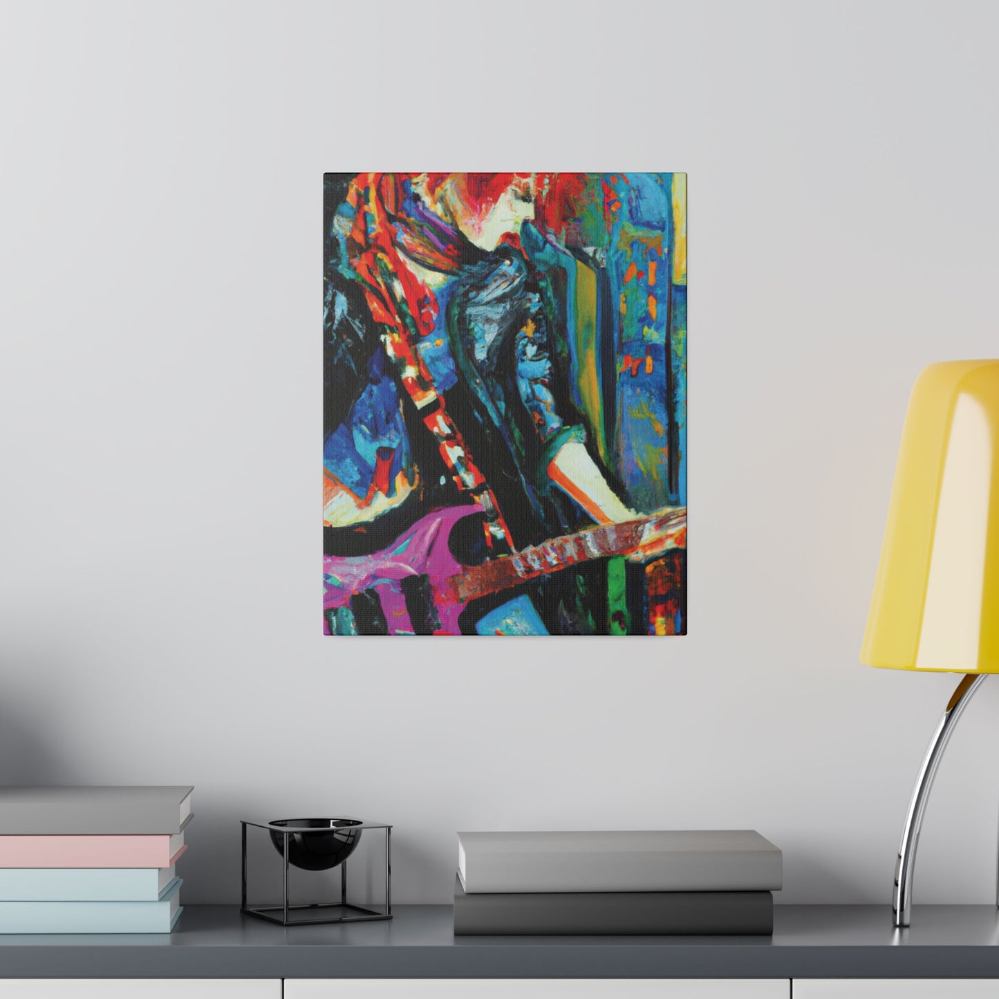 8461D - Rockstar Oil Painting Style Print | Poster | Home Decor | Wall Art | Music Art | Canvas
