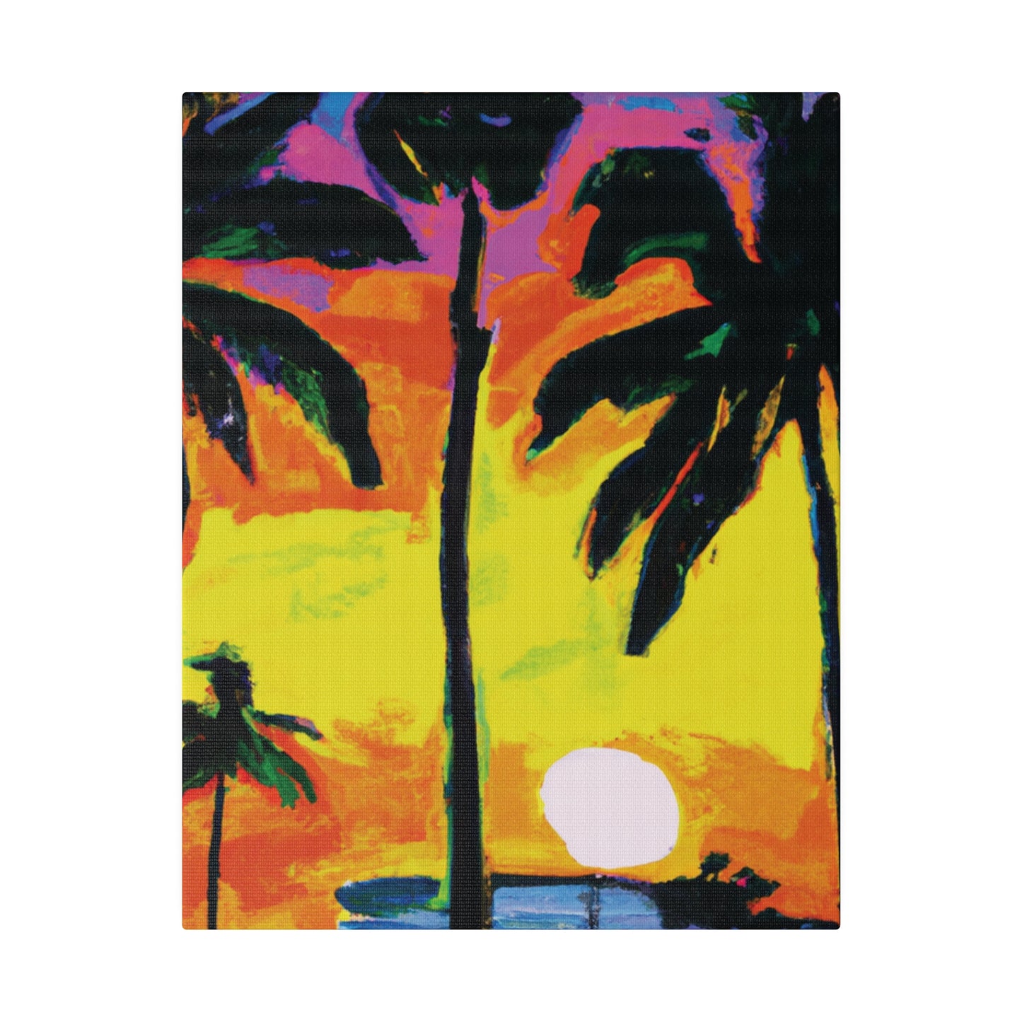 5285D - Miami Beach Sunset Painting Print | Miami | Beach | Sunset | Poster | Home Decor | Wall Art | Canvas