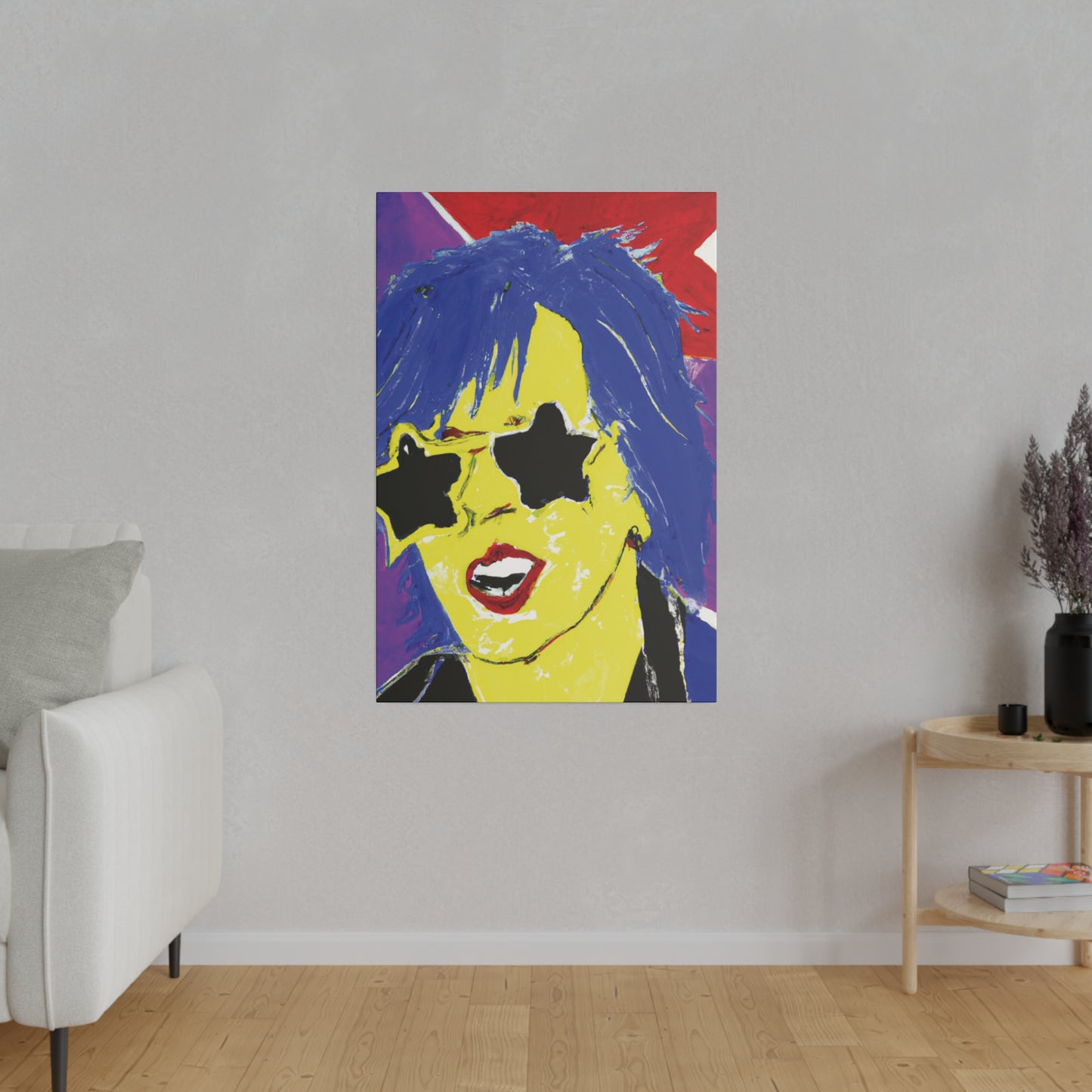 6721Z - Rockstar Painting Print | Face | Abstract | Poster | Home Decor | Wall Art | Music Art | Canvas