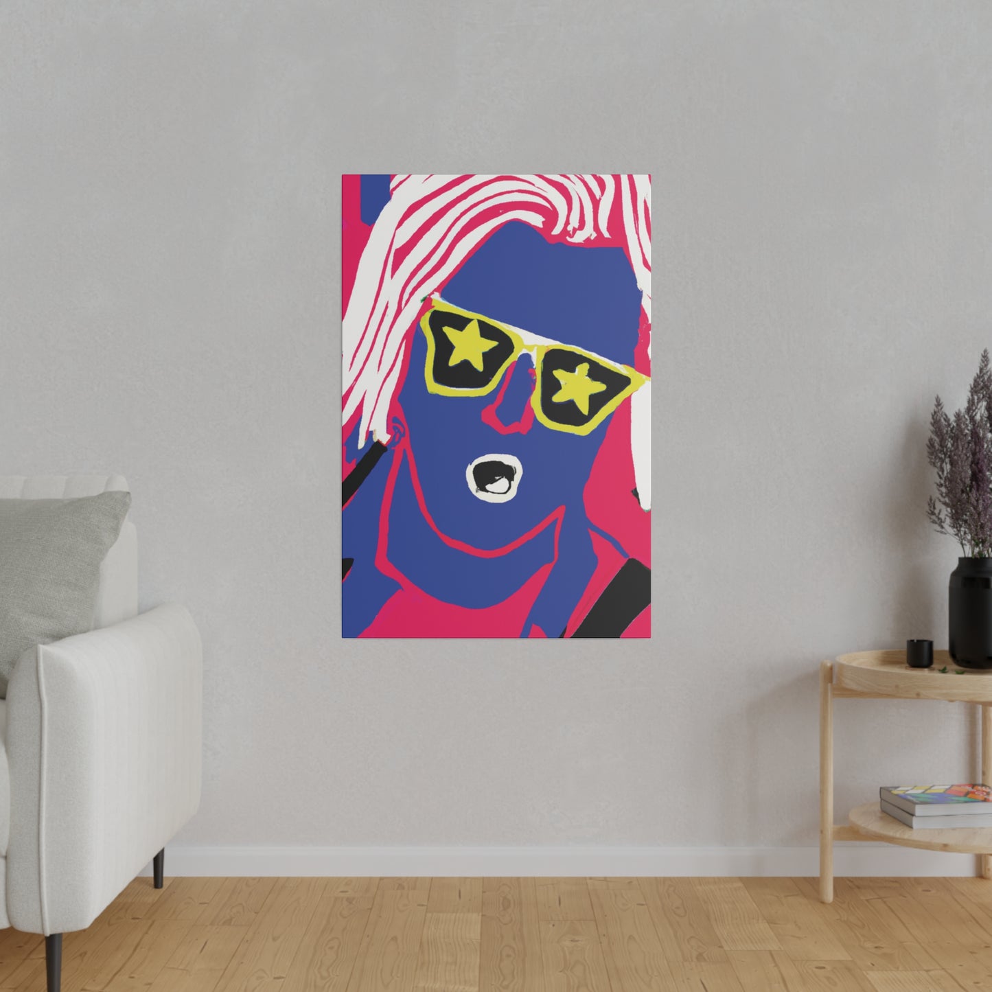 2409U - Rockstar Painting Print | Face | Abstract | Poster | Home Decor | Wall Art | Music Art | Canvas