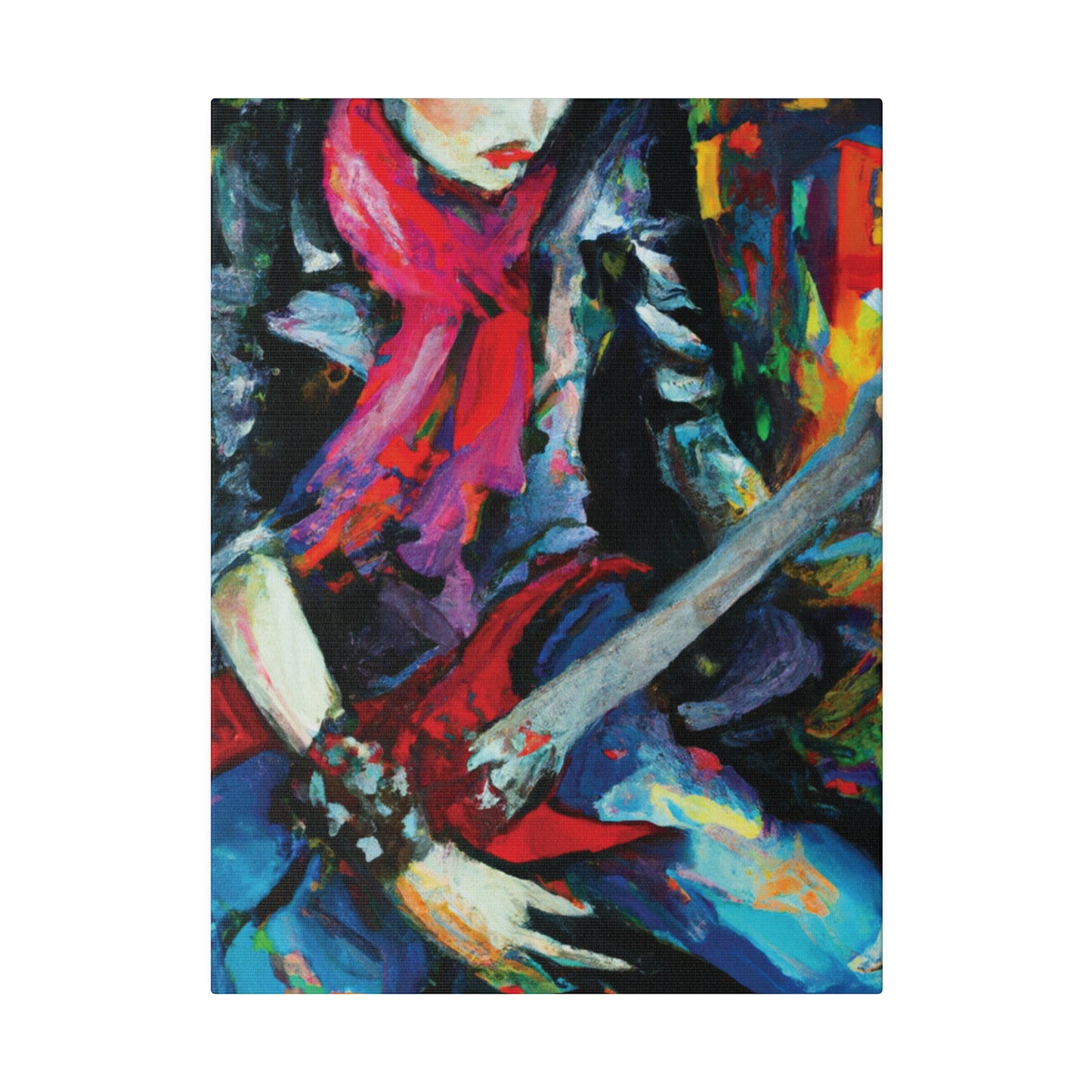834A - Rockstar Oil Painting Style Print | Poster | Home Decor | Wall Art | Music Art | Canvas