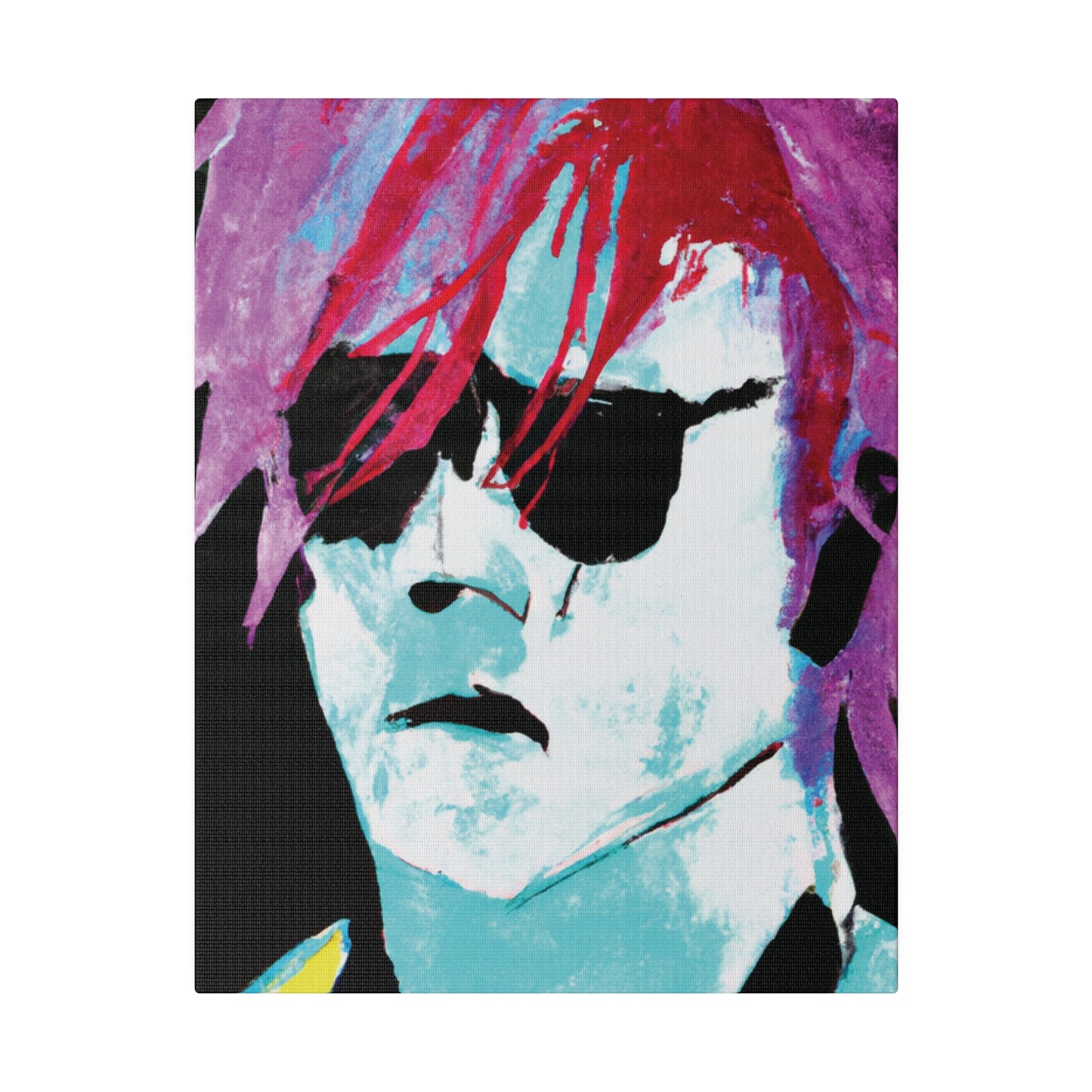 414V - Rockstar Painting Print | Face | Abstract | Poster | Home Decor | Wall Art | Music Art | Canvas