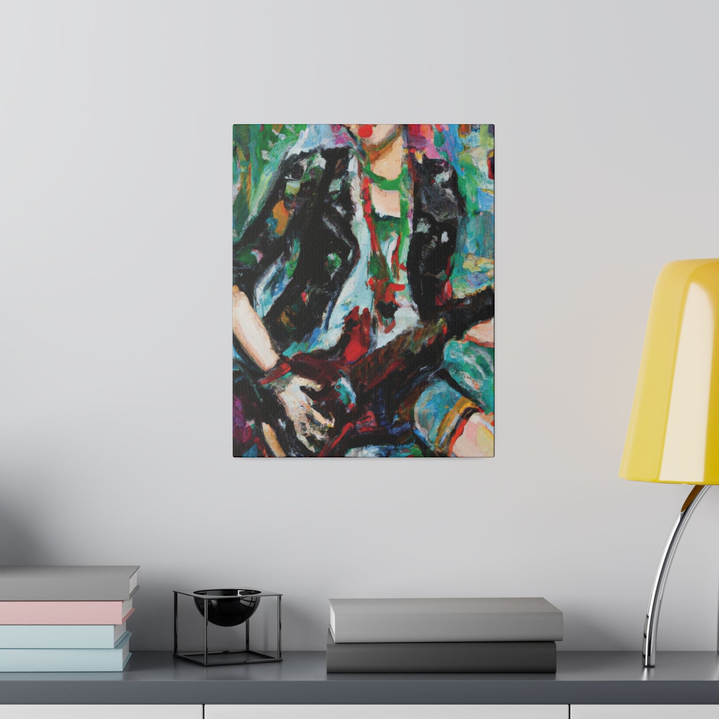 6789Z - Rockstar Oil Painting Style Print | Poster | Home Decor | Wall Art | Music Art | Canvas