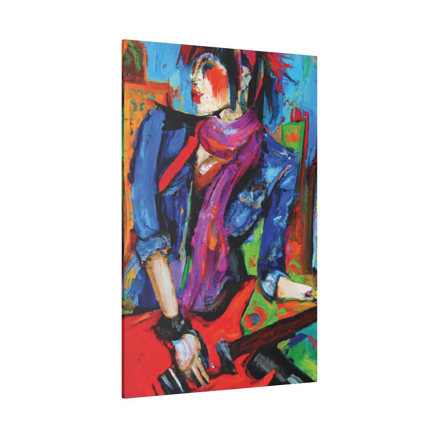 7293V - Rockstar Oil Painting Style Print | Poster | Home Decor | Wall Art | Music Art | Canvas