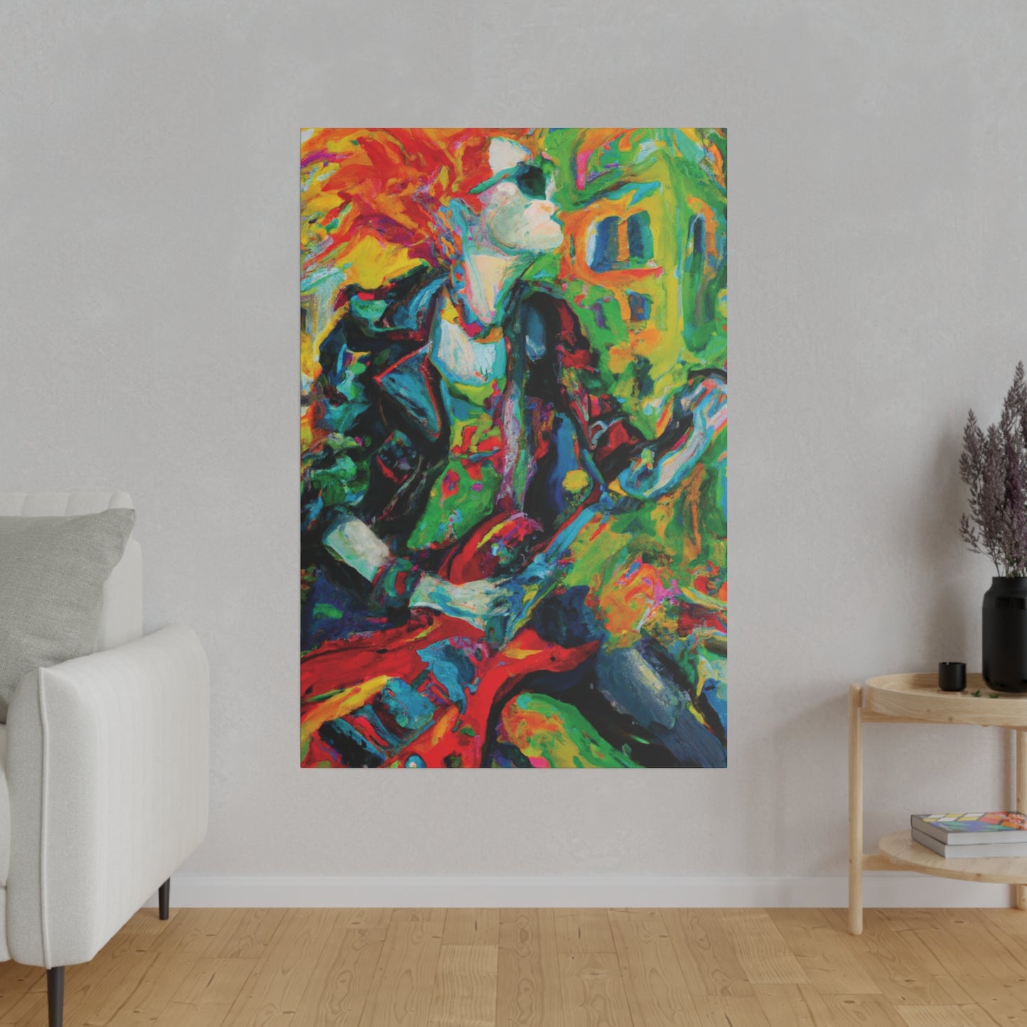 6199F - Rockstar Oil Painting Style Print | Poster | Home Decor | Wall Art | Music Art | Canvas