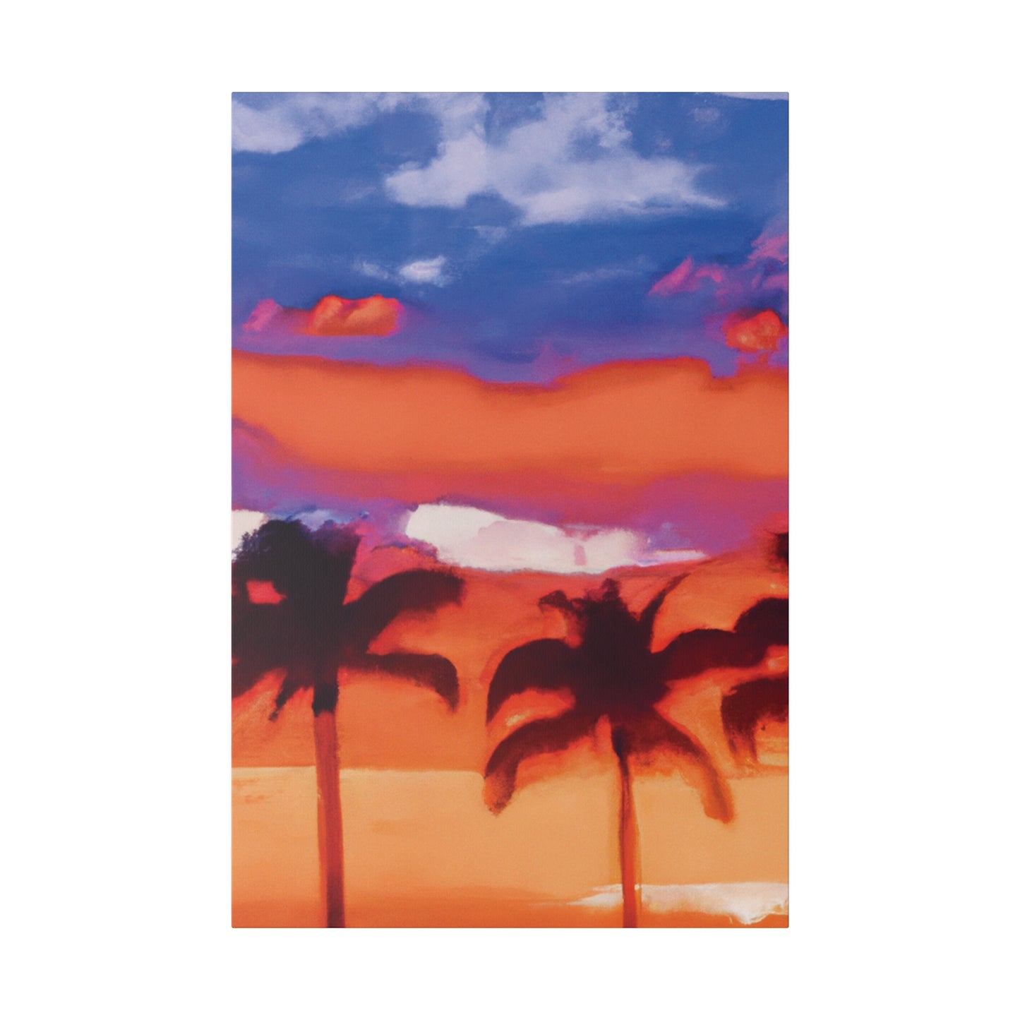 8546B - Miami Beach Sunset Painting Print | Miami | Beach | Sunset | Poster | Home Decor | Wall Art | Canvas