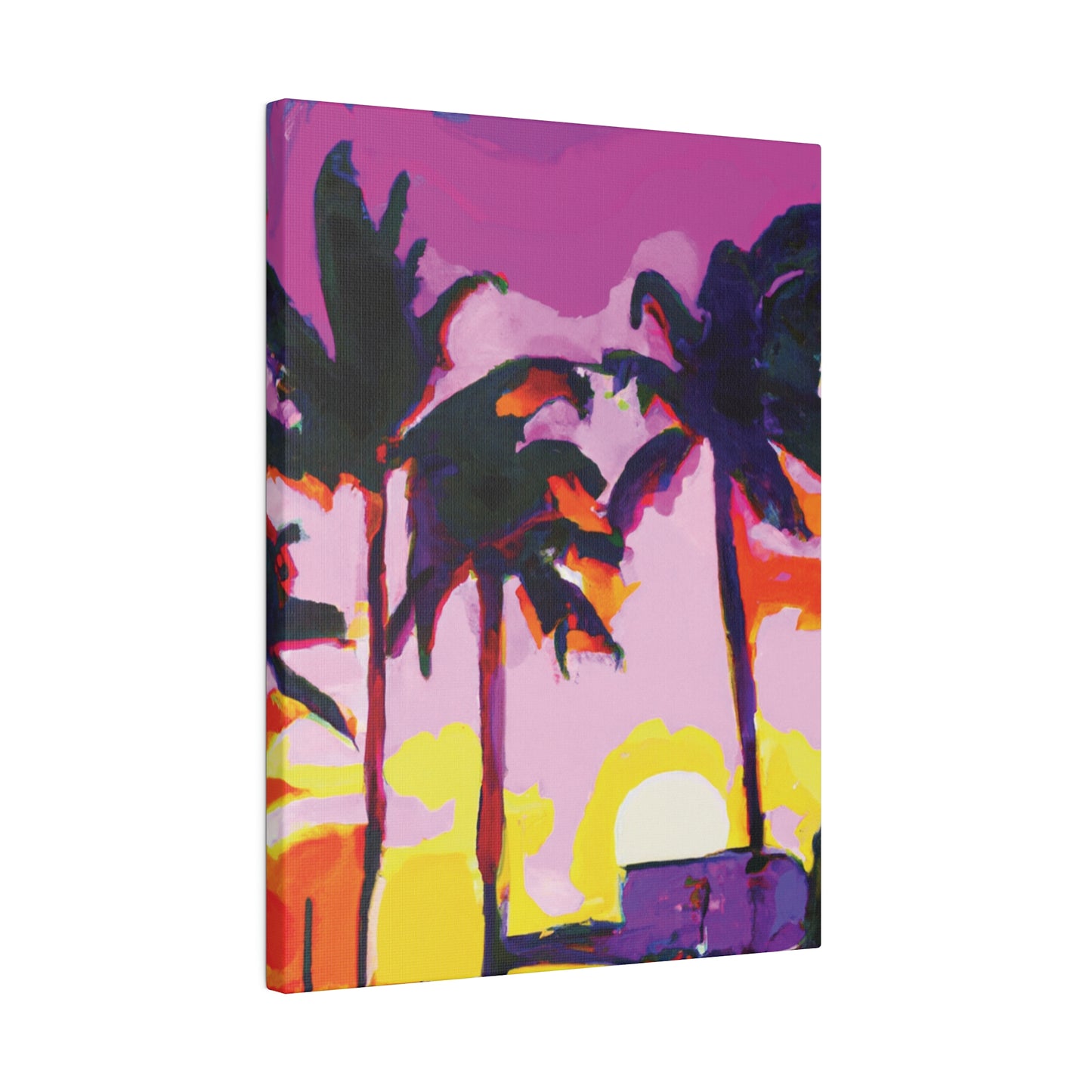 7146G - Miami Beach Sunset Painting Print | Miami | Beach | Sunset | Poster | Home Decor | Wall Art | Canvas