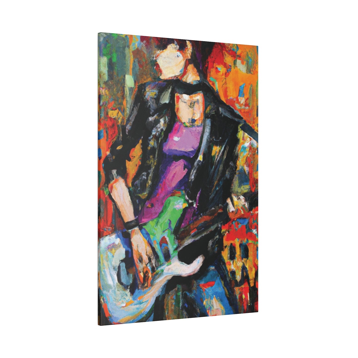 4895R - Rockstar Oil Painting Style Print | Poster | Home Decor | Wall Art | Music Art | Canvas