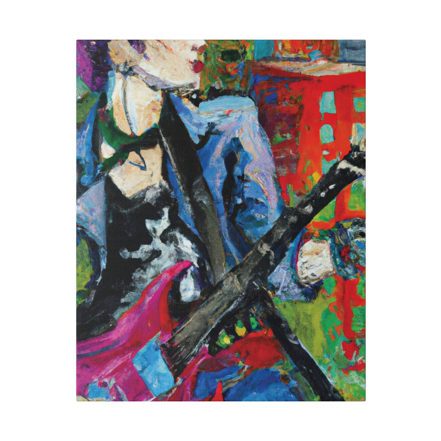 9194H - Rockstar Oil Painting Style Print | Poster | Home Decor | Wall Art | Music Art | Canvas