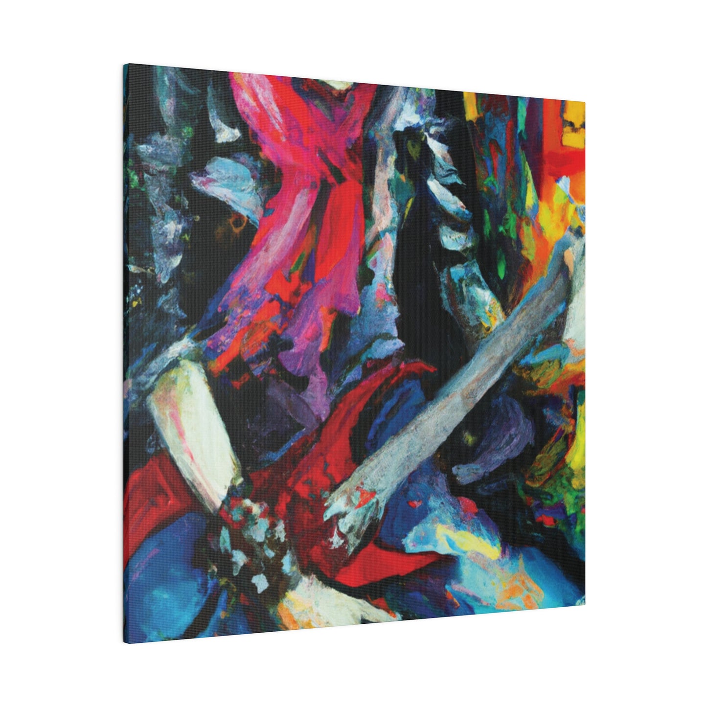 834A - Rockstar Oil Painting Style Print | Poster | Home Decor | Wall Art | Music Art | Canvas