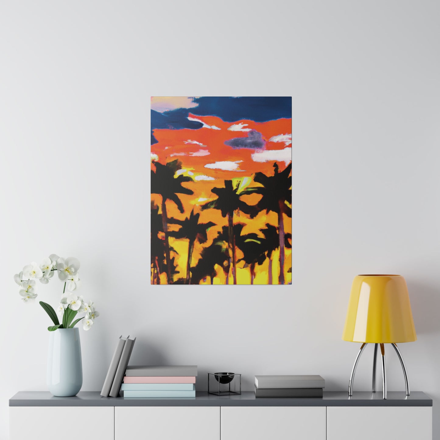 8206A - Miami Beach Sunset Painting Print | Miami | Beach | Sunset | Poster | Home Decor | Wall Art | Canvas