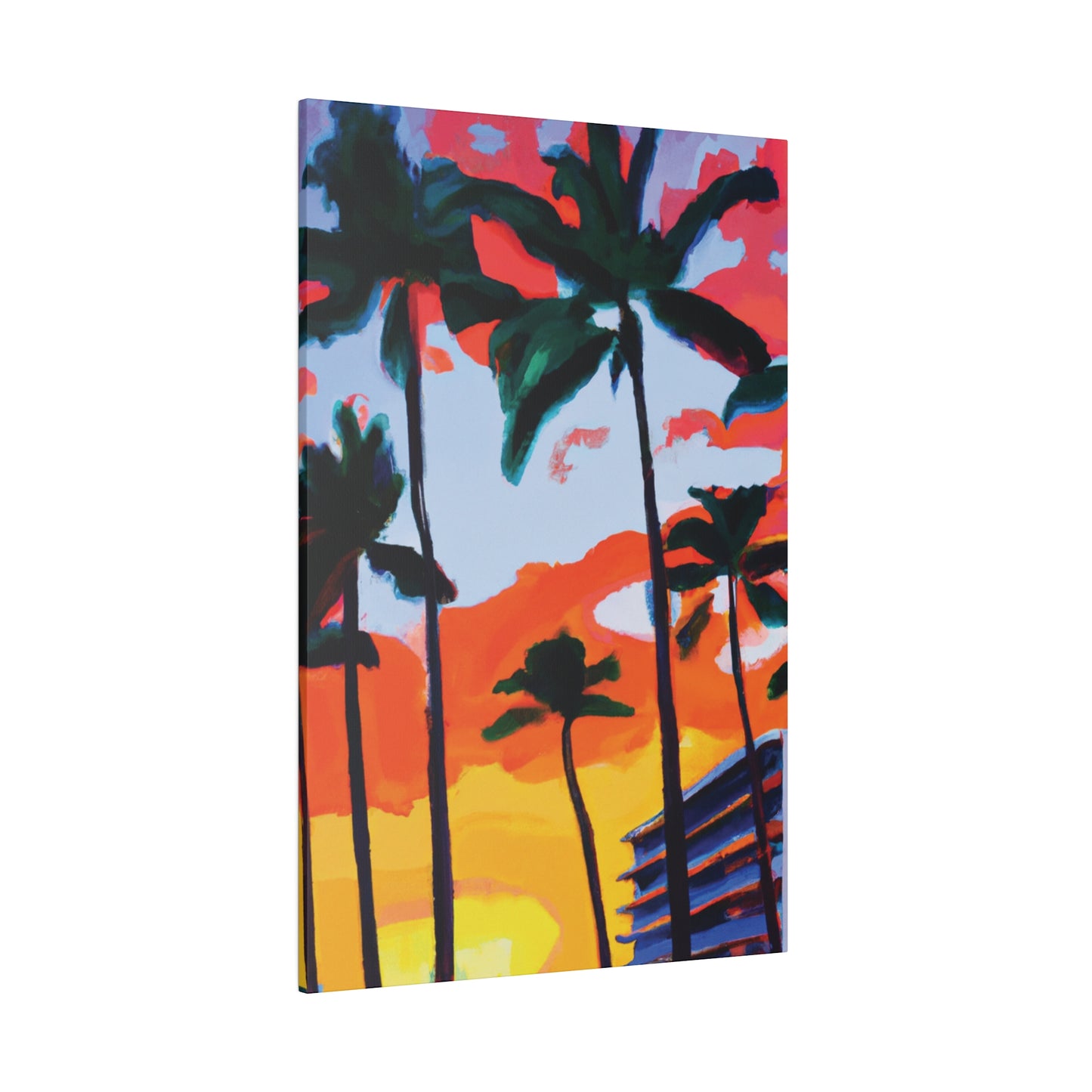 2741Q - Miami Beach Sunset Painting Print | Miami | Beach | Sunset | Poster | Home Decor | Wall Art | Canvas