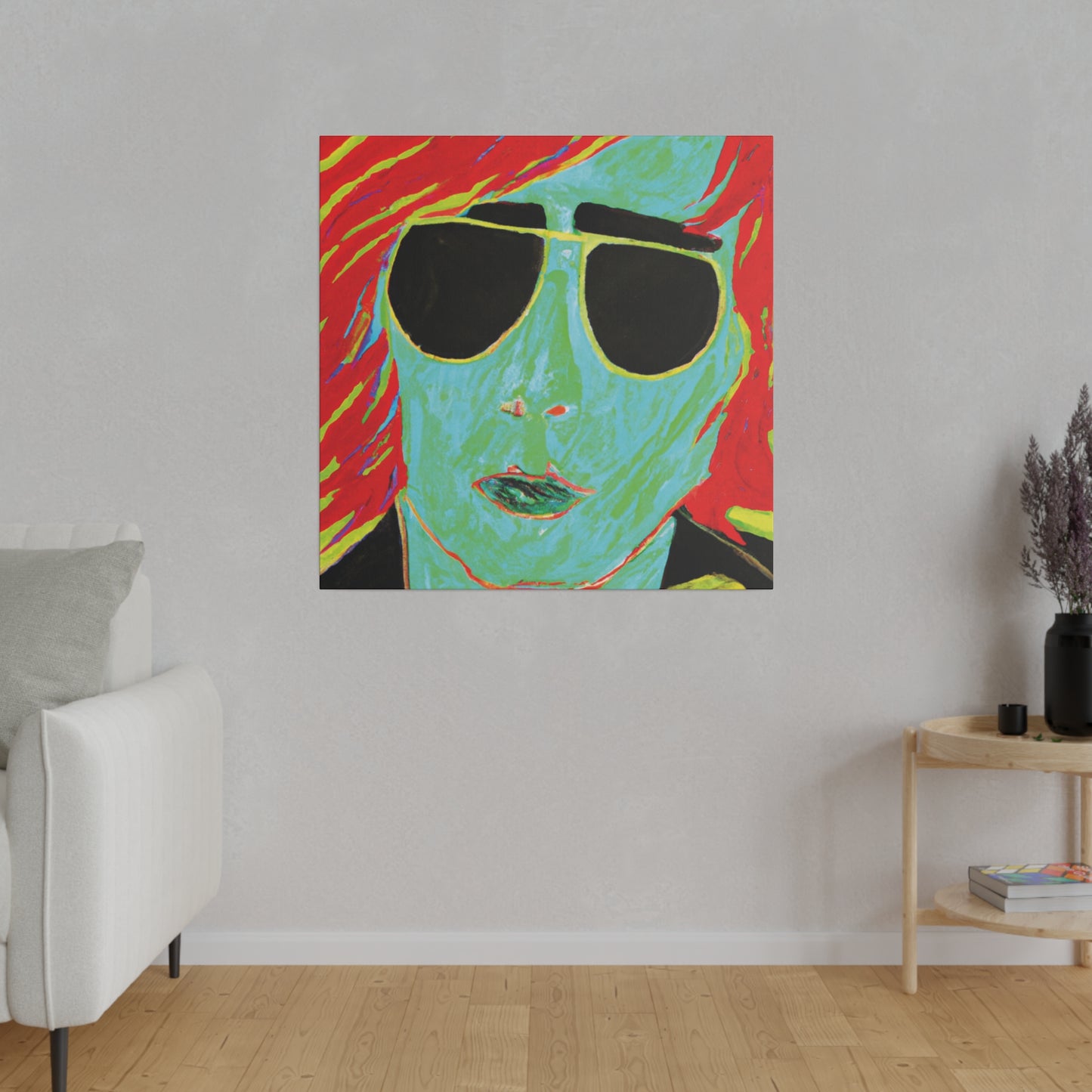 2058M - Rockstar Painting Print | Face | Abstract | Poster | Home Decor | Wall Art | Music Art | Canvas