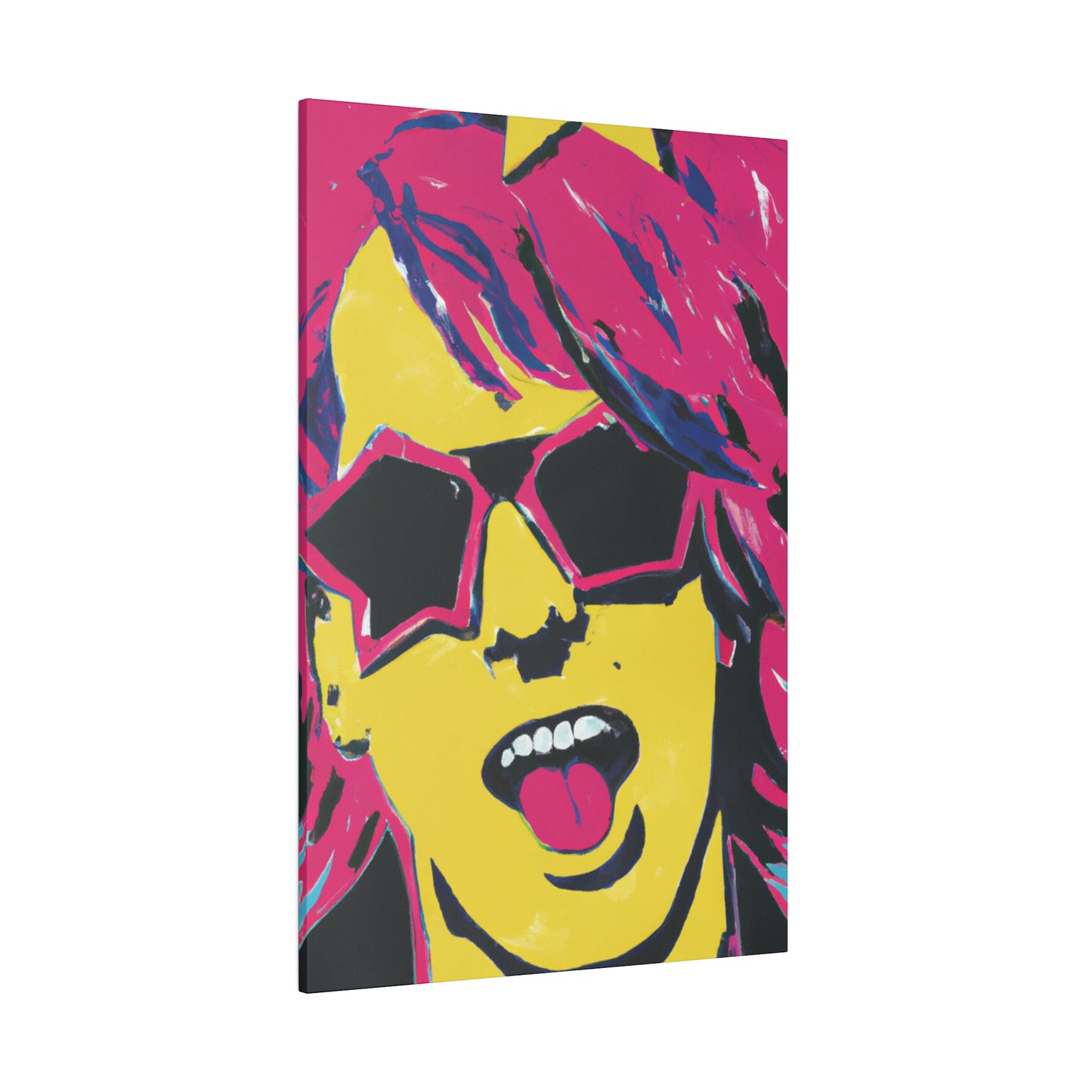 2536W - Rockstar Painting Print | Face | Abstract | Poster | Home Decor | Wall Art | Music Art | Canvas