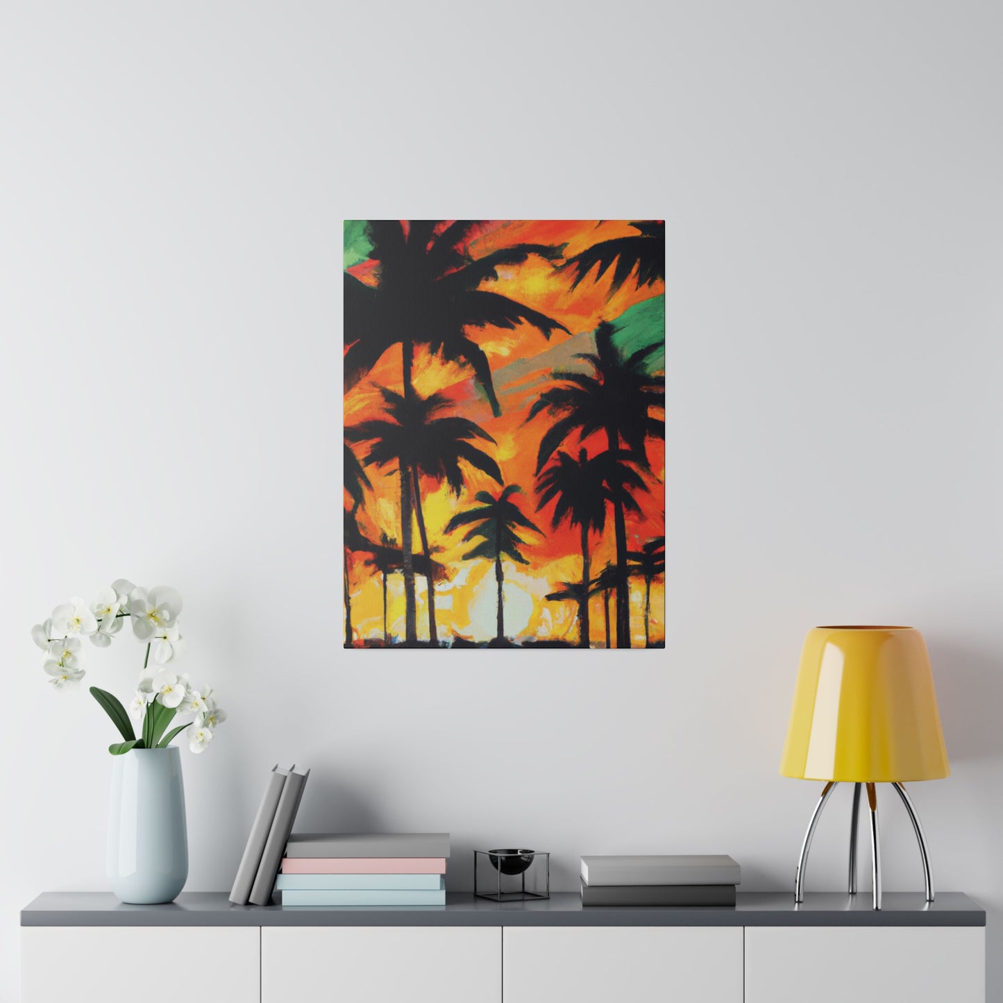 4567E - Miami Beach Sunset Painting Print | Miami | Beach | Sunset | Poster | Home Decor | Wall Art | Canvas