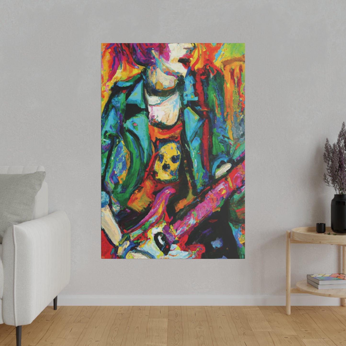 3118K - Rockstar Oil Painting Style Print | Poster | Home Decor | Wall Art | Music Art | Canvas