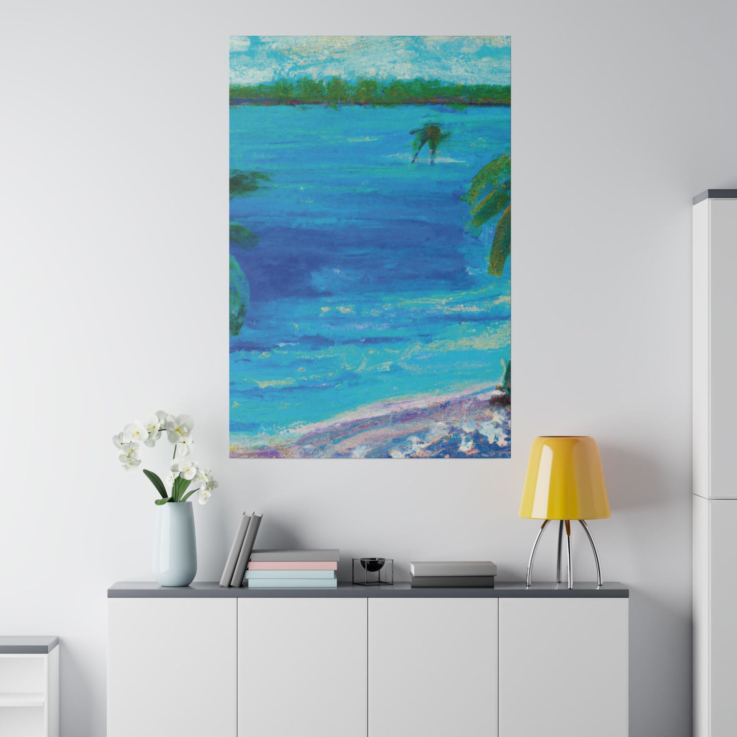 5105Q - Bahamas Ocean Painting Print | Bahamas | Ocean | Beach | Poster | Home Decor | Wall Art | Canvas