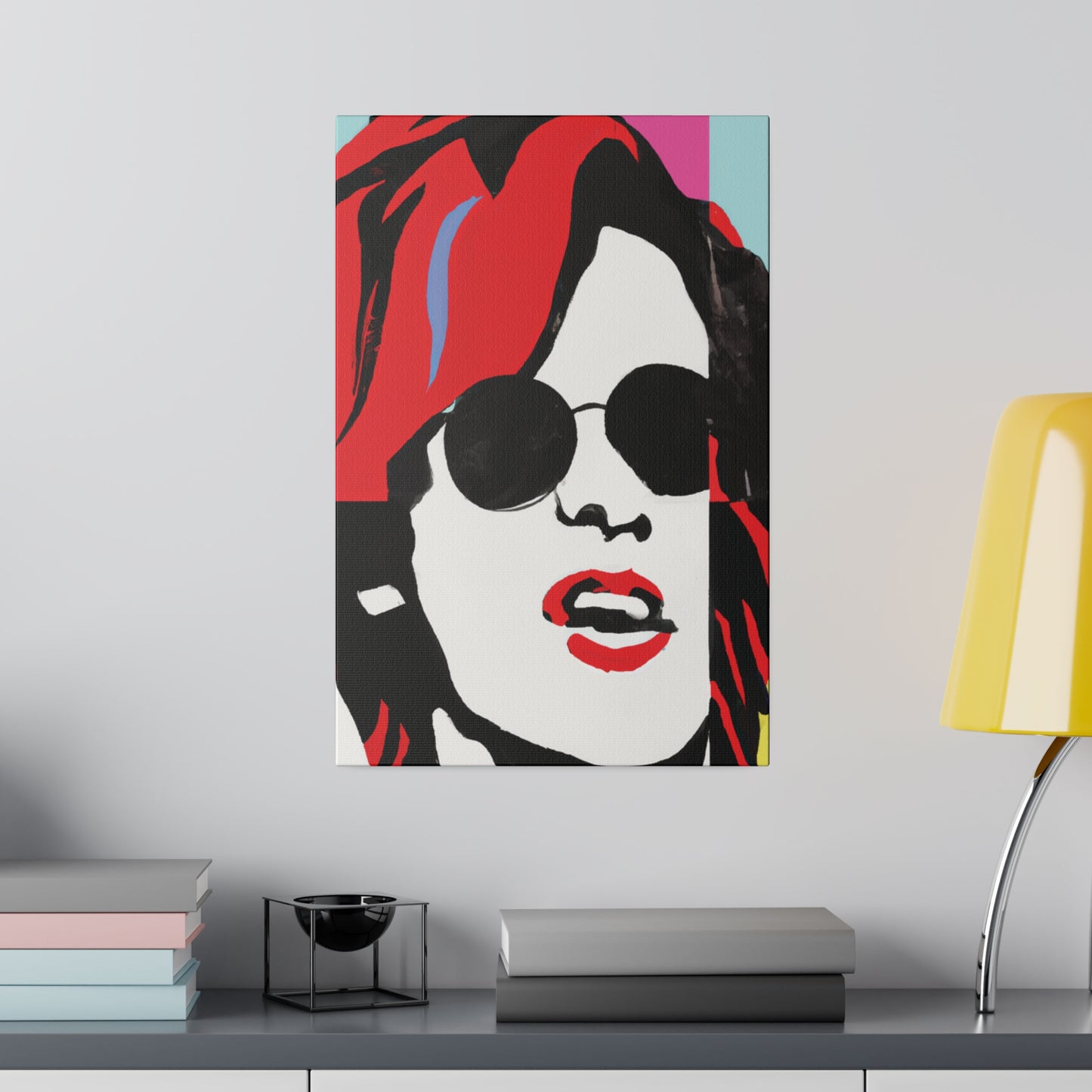 6744T - Rockstar Painting Print | Face | Abstract | Poster | Home Decor | Wall Art | Music Art | Canvas